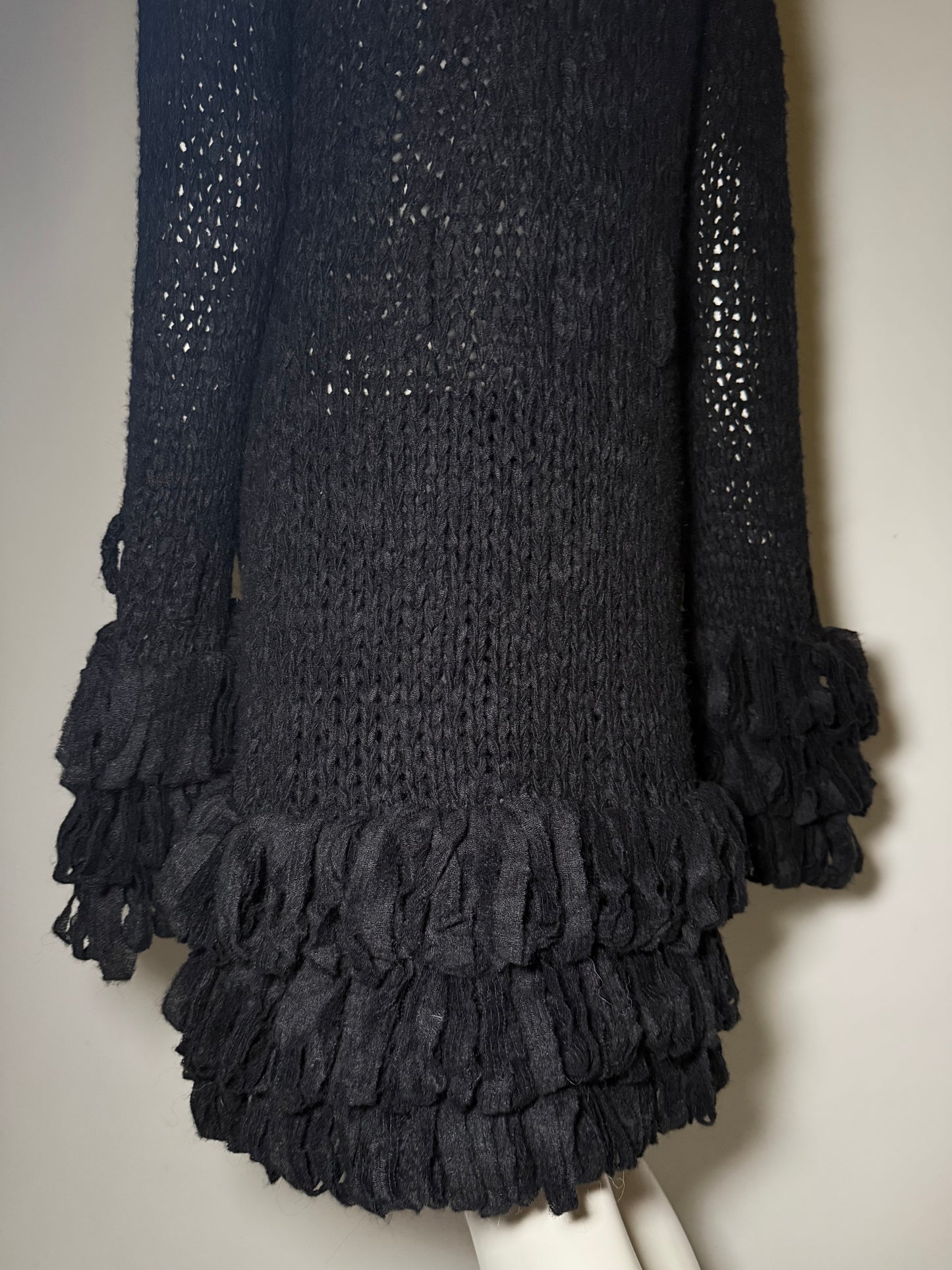 Vintage Black Knitted Cardigan Twinkling Global