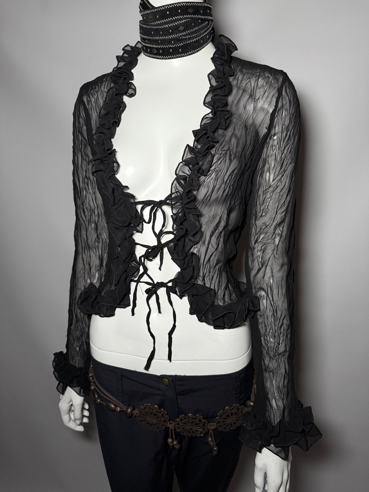 Vintage Ruffled Blouse - TWINKLING GLOBAL