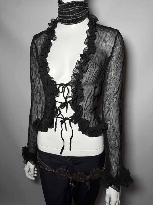 Vintage Ruffled Blouse - TWINKLING GLOBAL