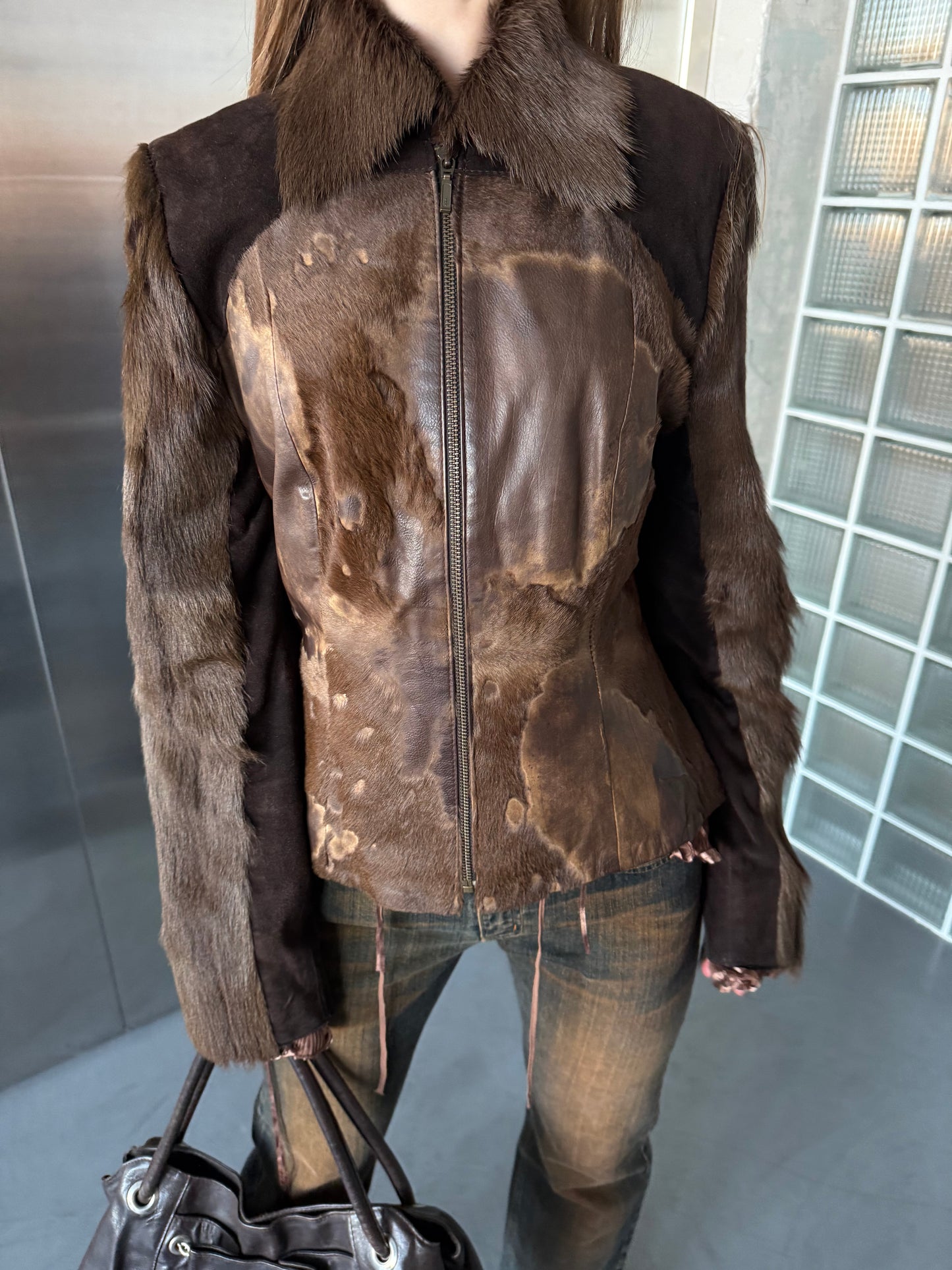 Vintage pony fur & leather jacket Twinkling Global