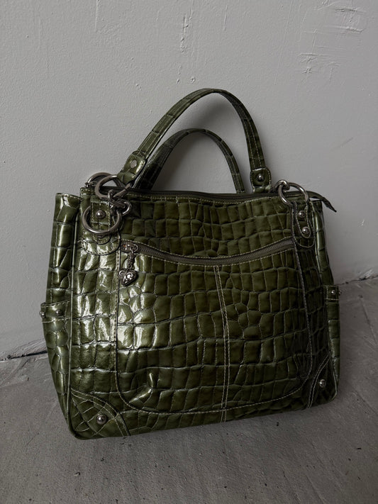 Vintage eco leather bag Kathy Van Zeeland TWINKLING GLOBAL