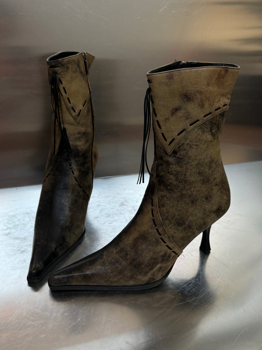 Vintage Leather Boots Giovanni Giusti Twinkling Global