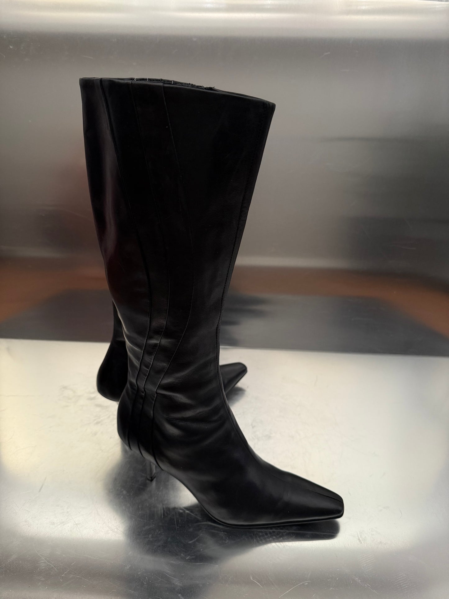Vintage Black Leather Boots 5th Avenue Twinkling Global