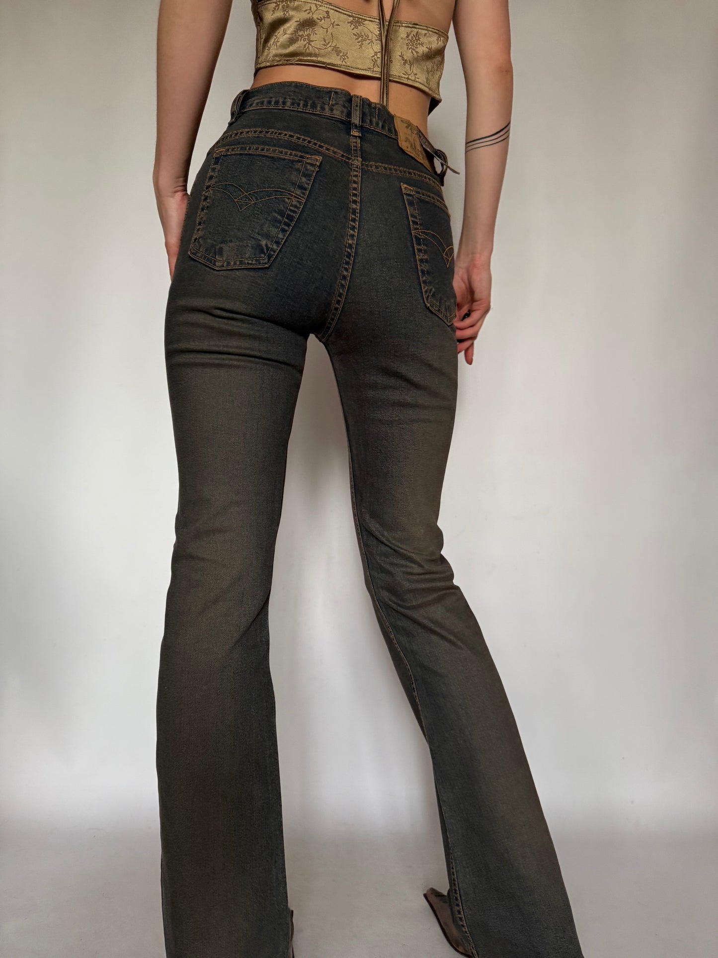 Vintage Rusty Flared Jeans Twinkling Global