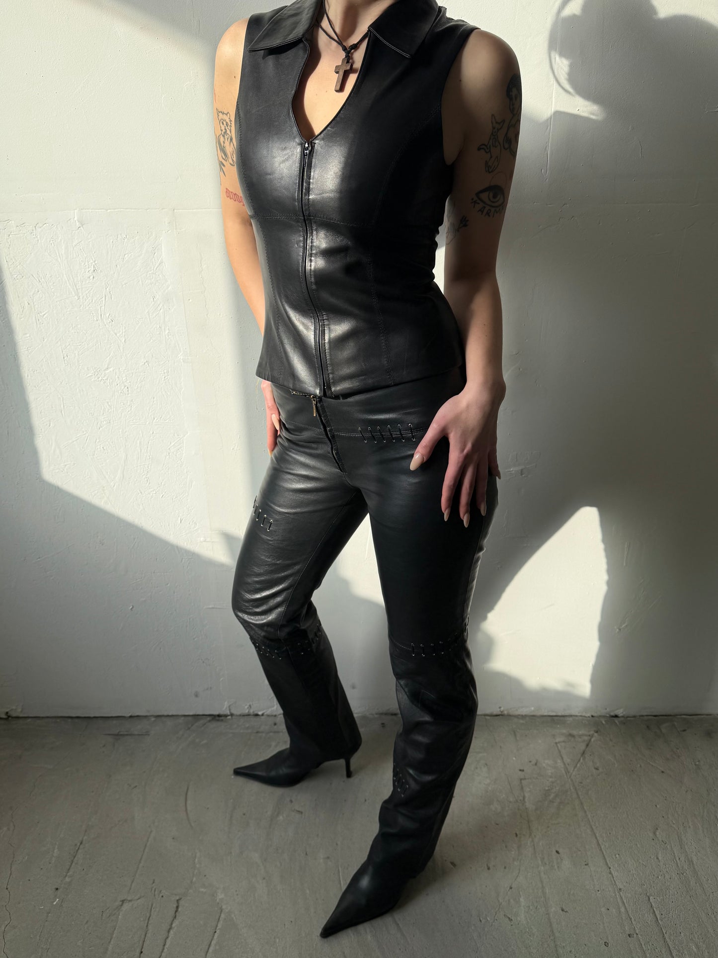 Vintage leather pants TWINKLING GLOBAL