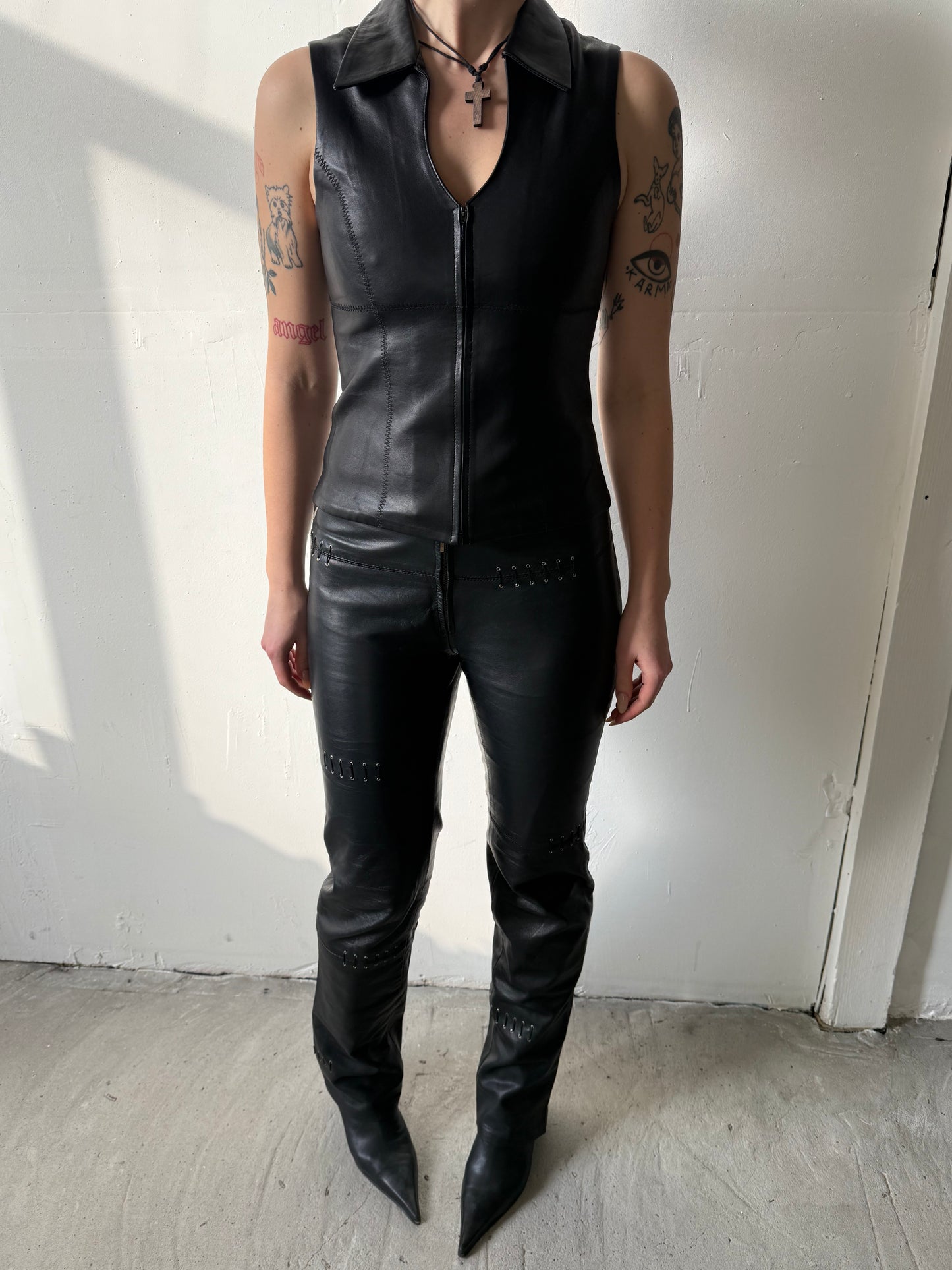 Vintage leather pants TWINKLING GLOBAL