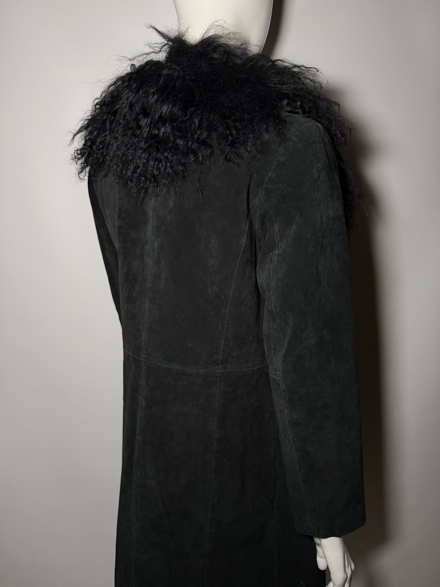 Vintage suede Penny Lane Afghan coat with llama fur Twinkling Global