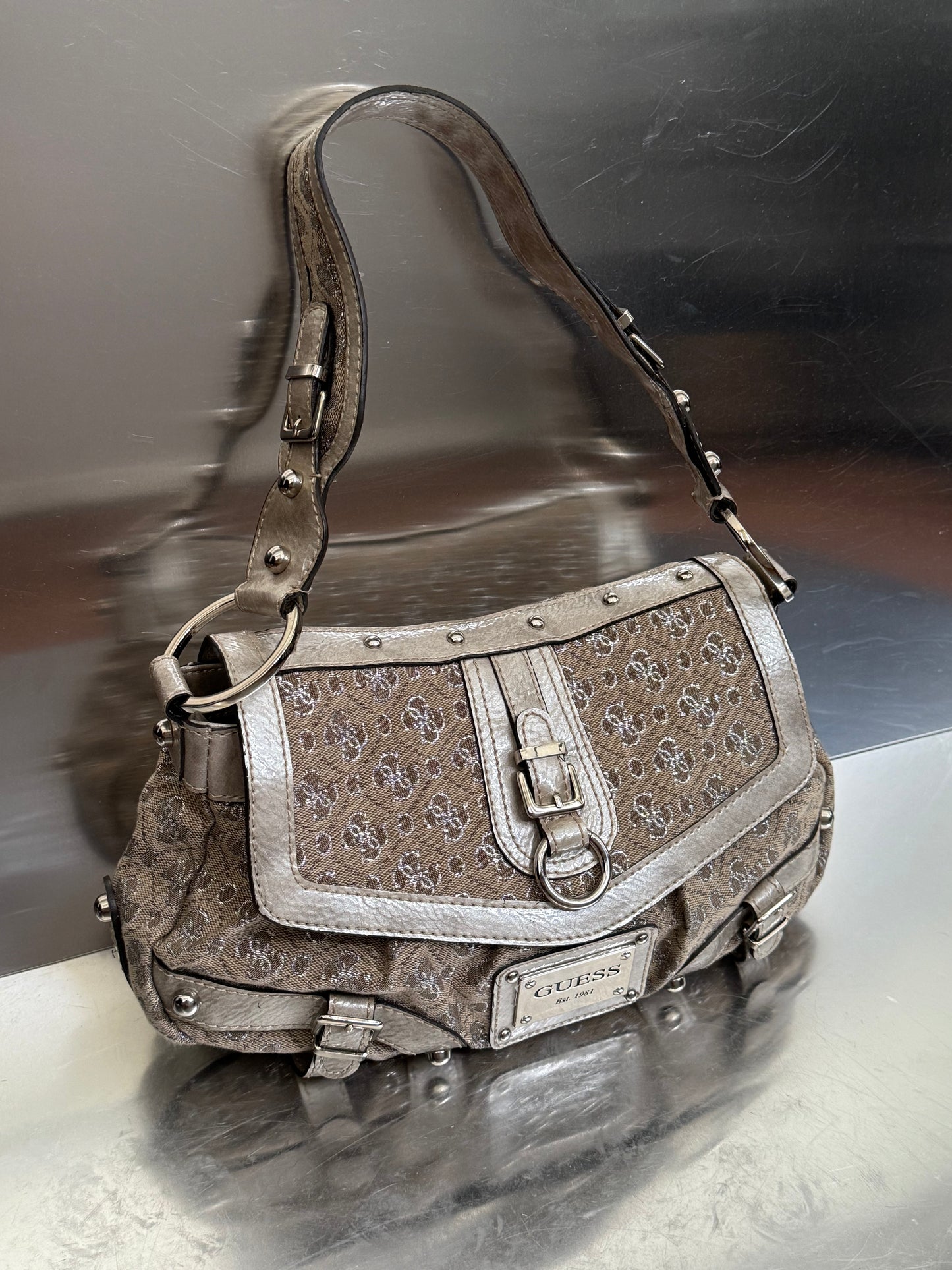 Vintage Monogram Shoulder Bag by Guess  Twinkling