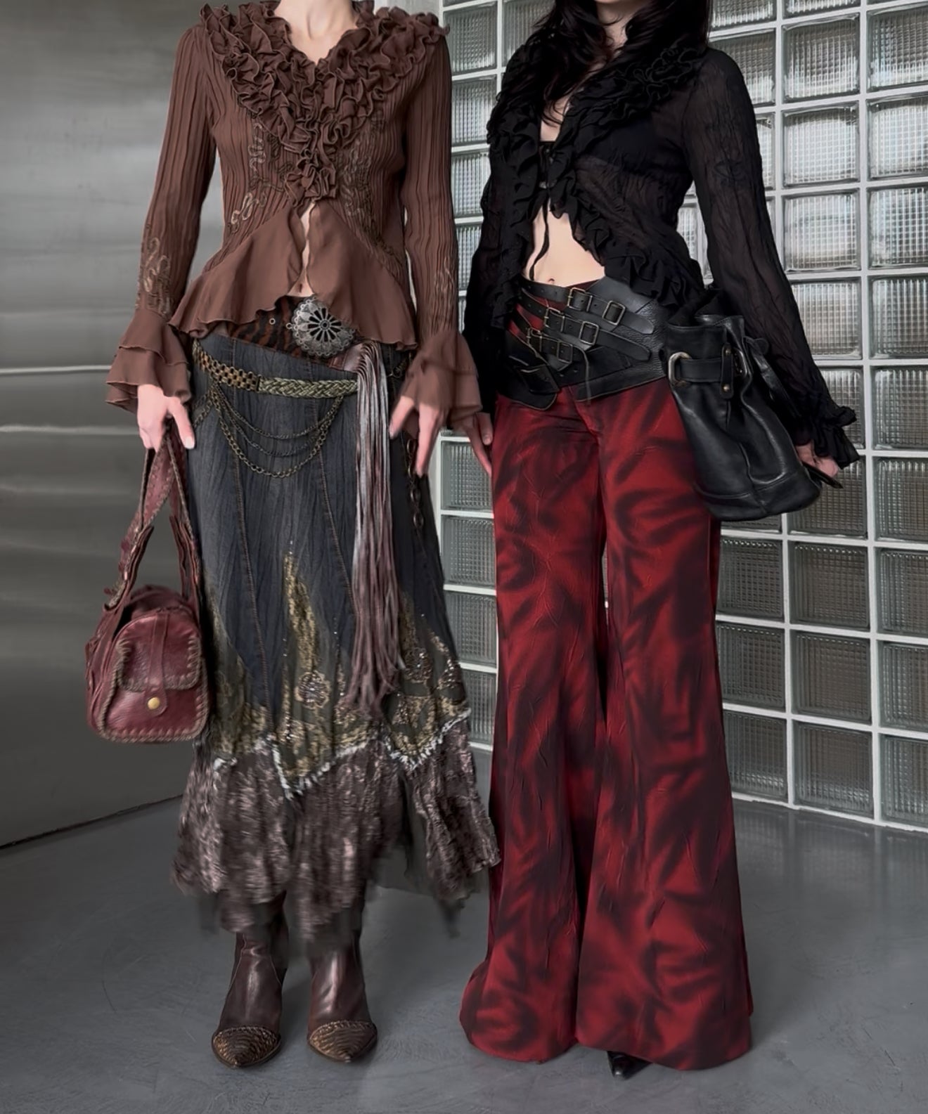 Vintage Flared Trousers - TWINKLING GLOBAL
