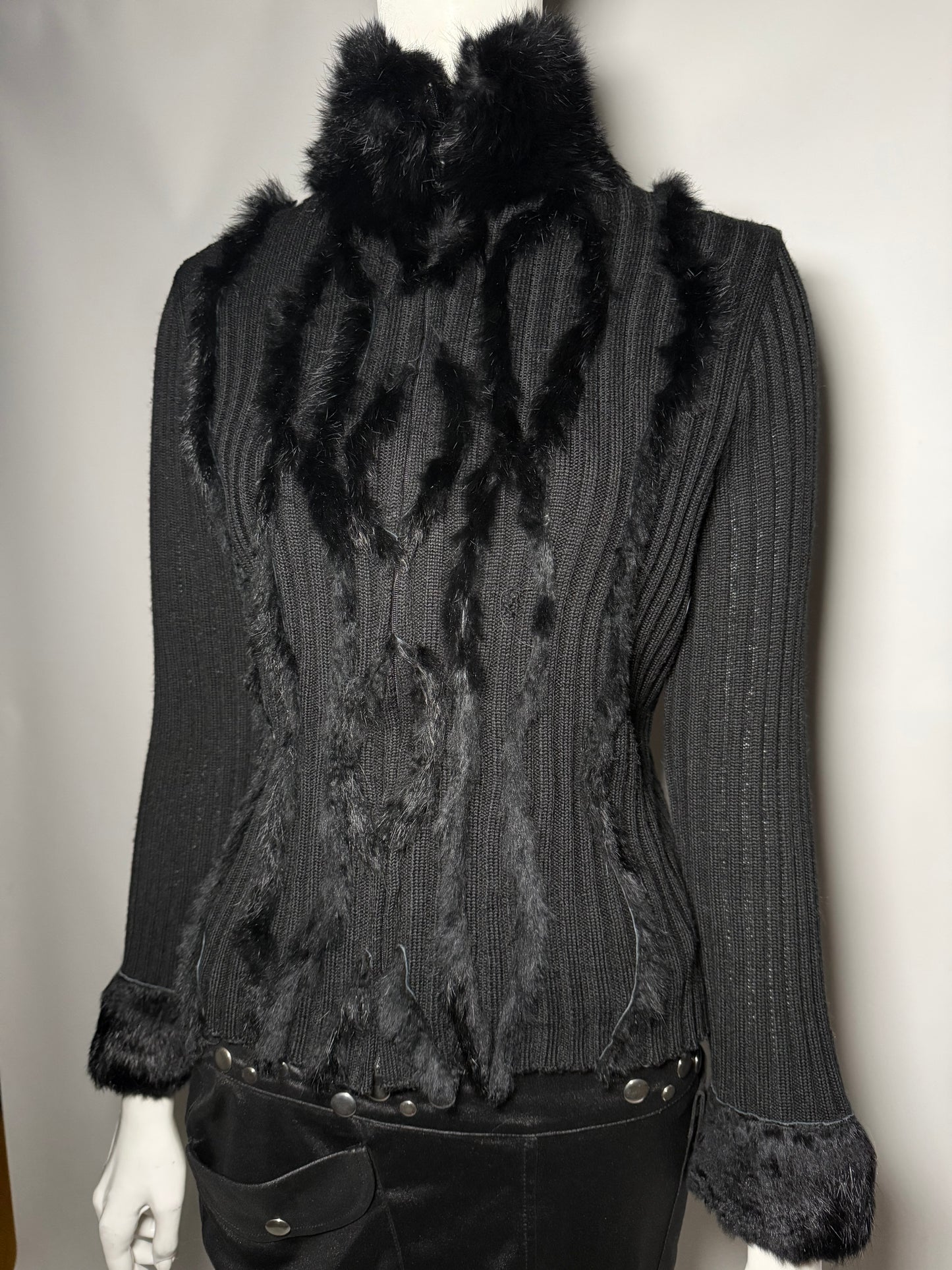Vintage jacket with genuine fur trim Twinkling Global
