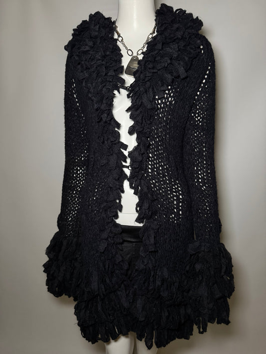 Vintage Black Knitted Cardigan Twinkling Global