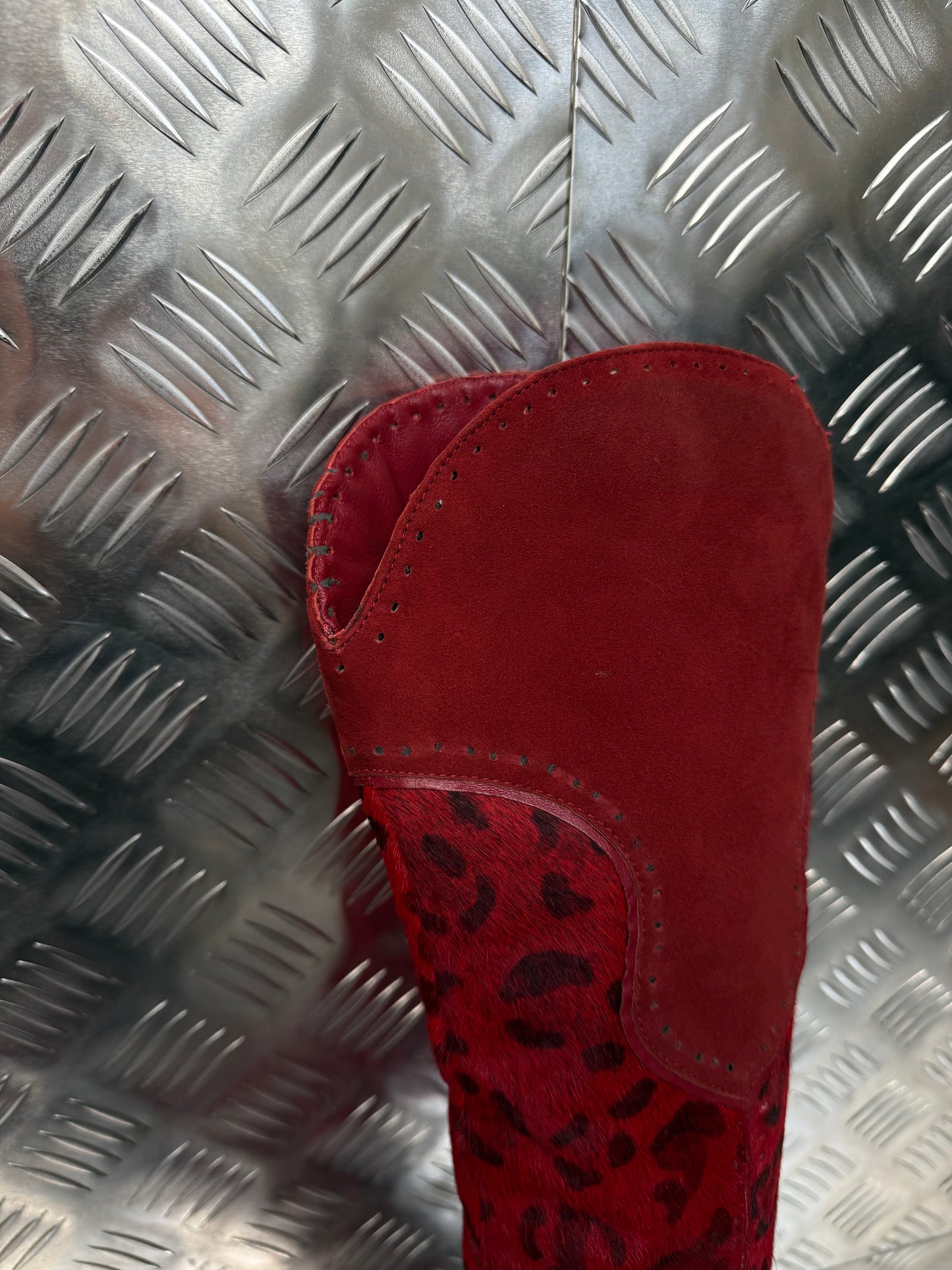 Vintage leather boot with pony hair TWINKLING GLOBAL