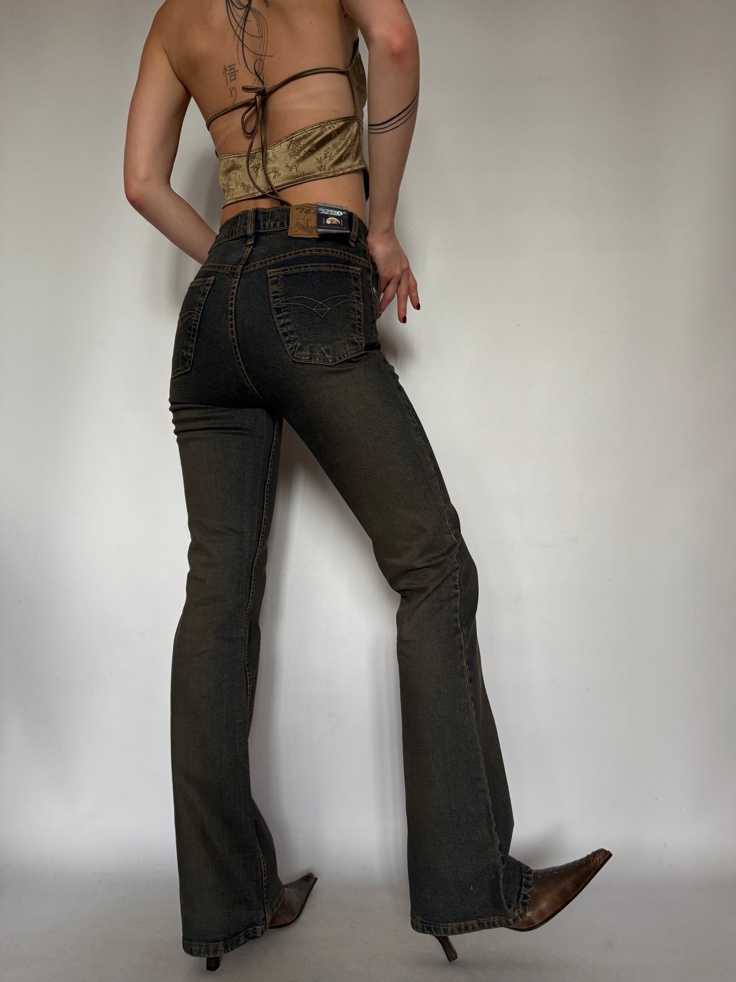 Vintage Rusty Flared Jeans Twinkling Global