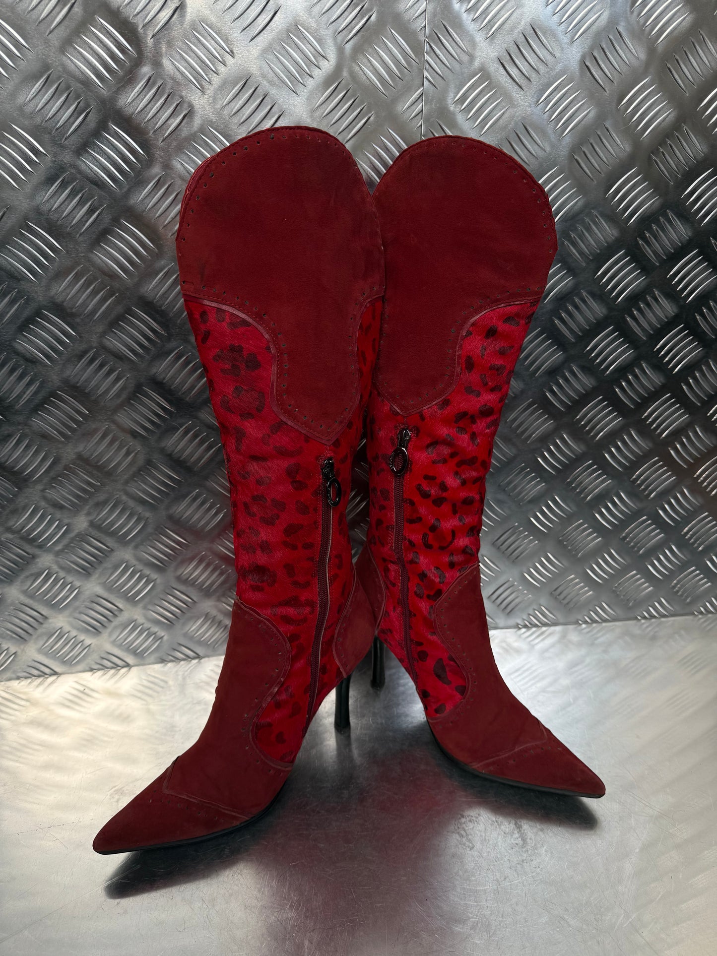 Vintage leather boot with pony hair TWINKLING GLOBAL