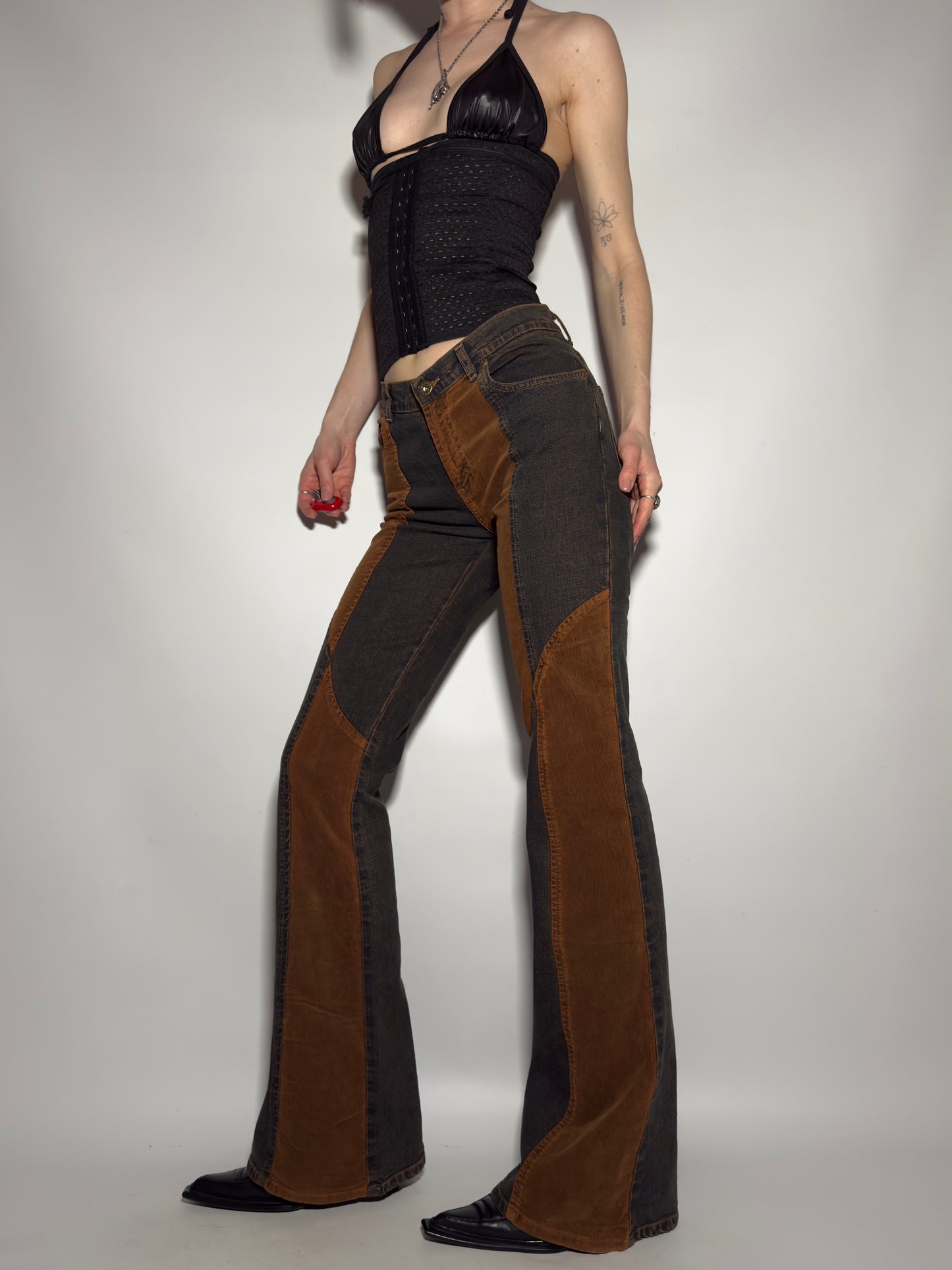 Vintage Brownish Flared jeans - TWINKLING GLOBAL