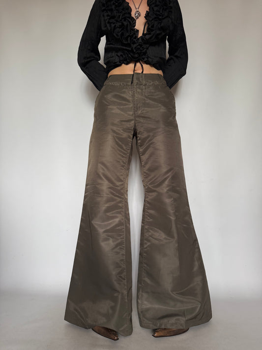 Vintage  Wide-Leg Trousers Khaki Miss sixty Twinkling Global