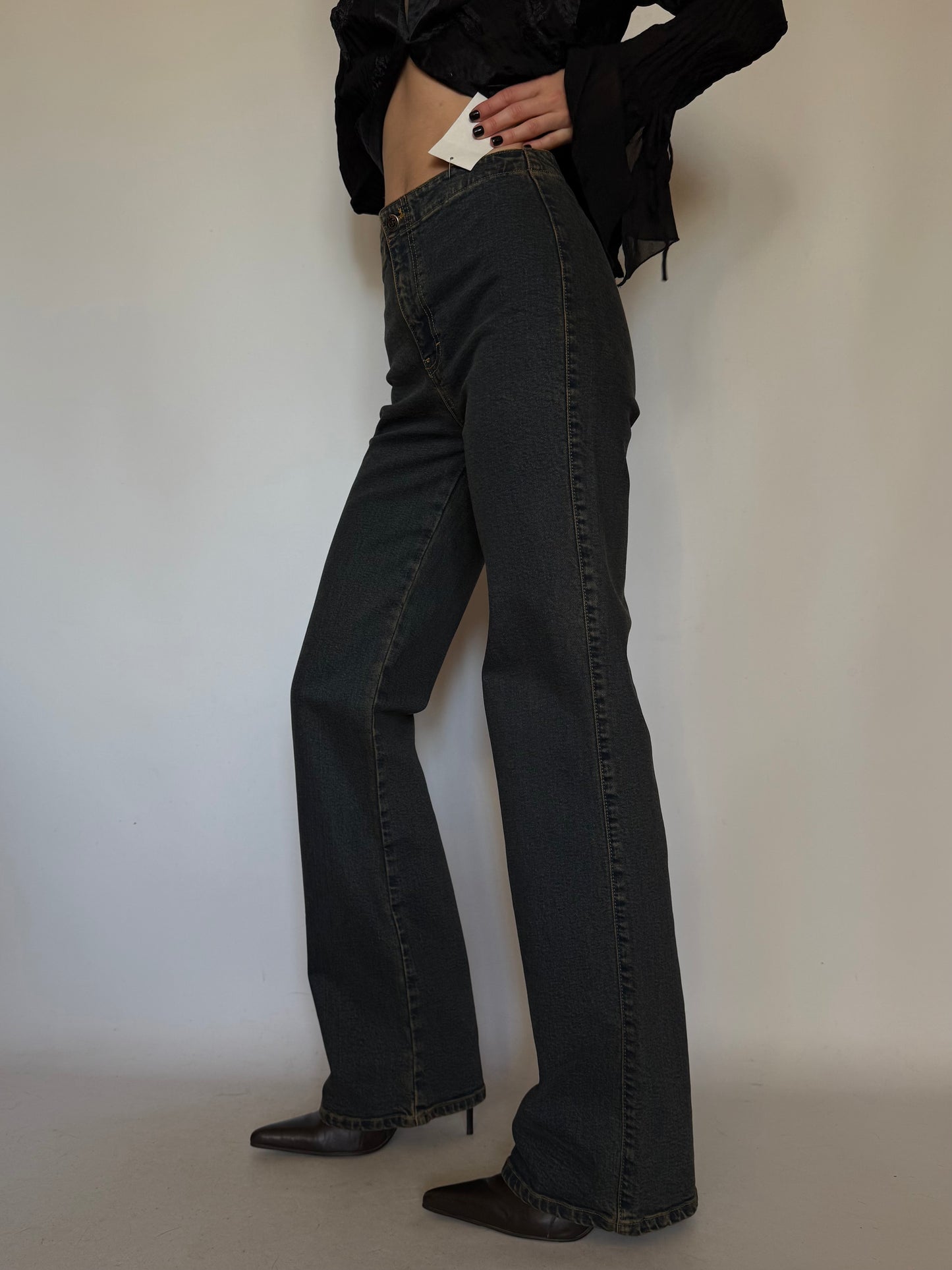 Vintage Rust-Tone Stretch Jeans Twinkling Global