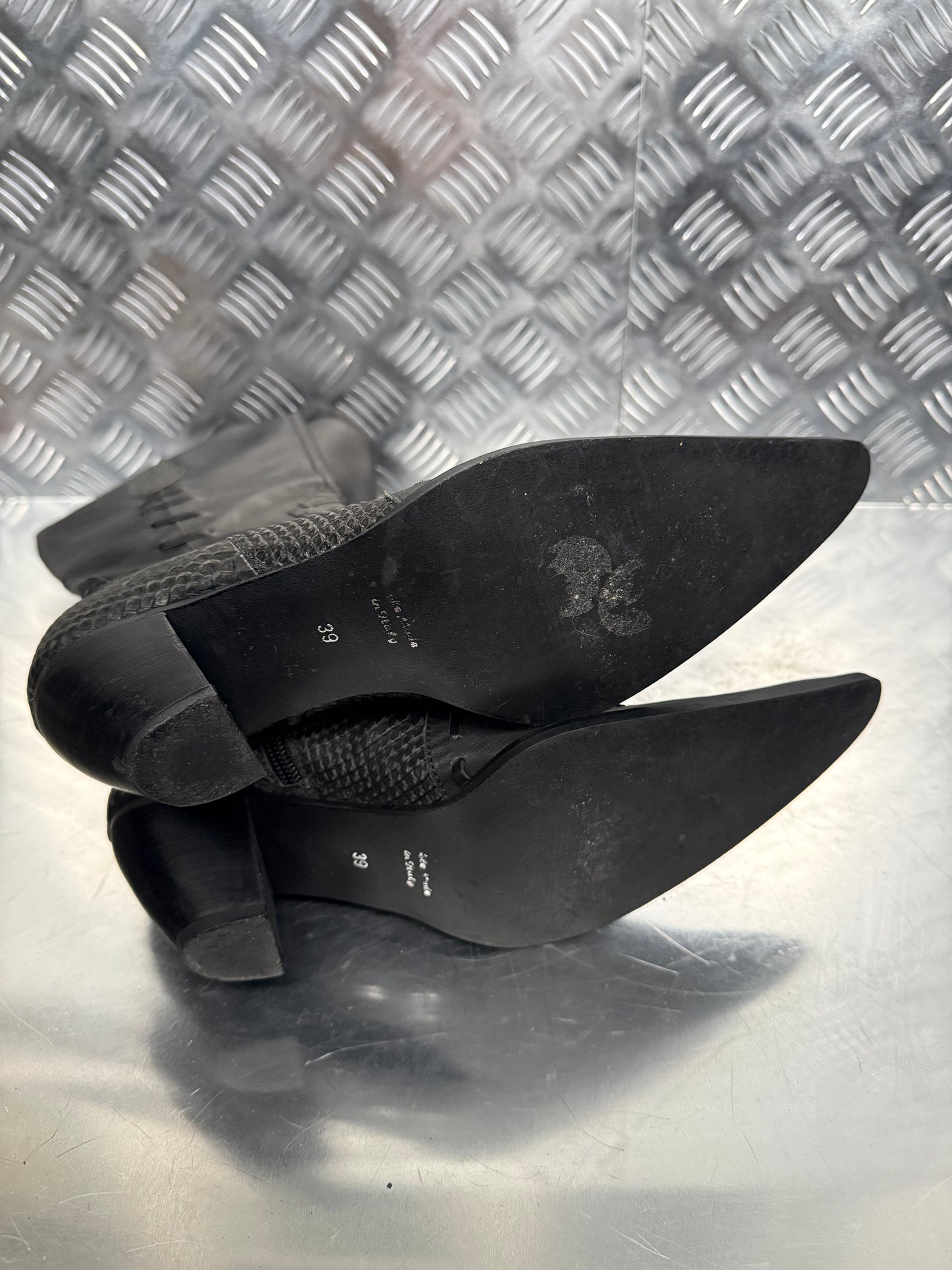 Vintage Italian Leather Cowboy Boots TWINKLING GLOBAL