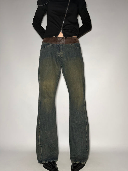 Rust Slight-Flare Jeans Twinkling Global