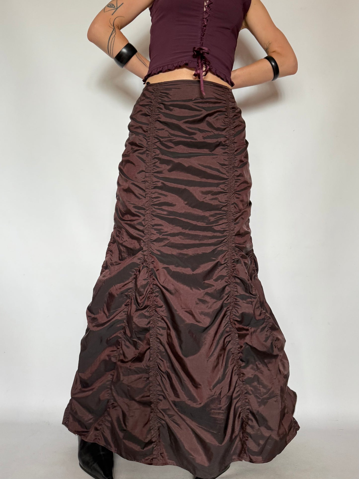 Vintage Ruched Maxi Skirt – Twinkling Global