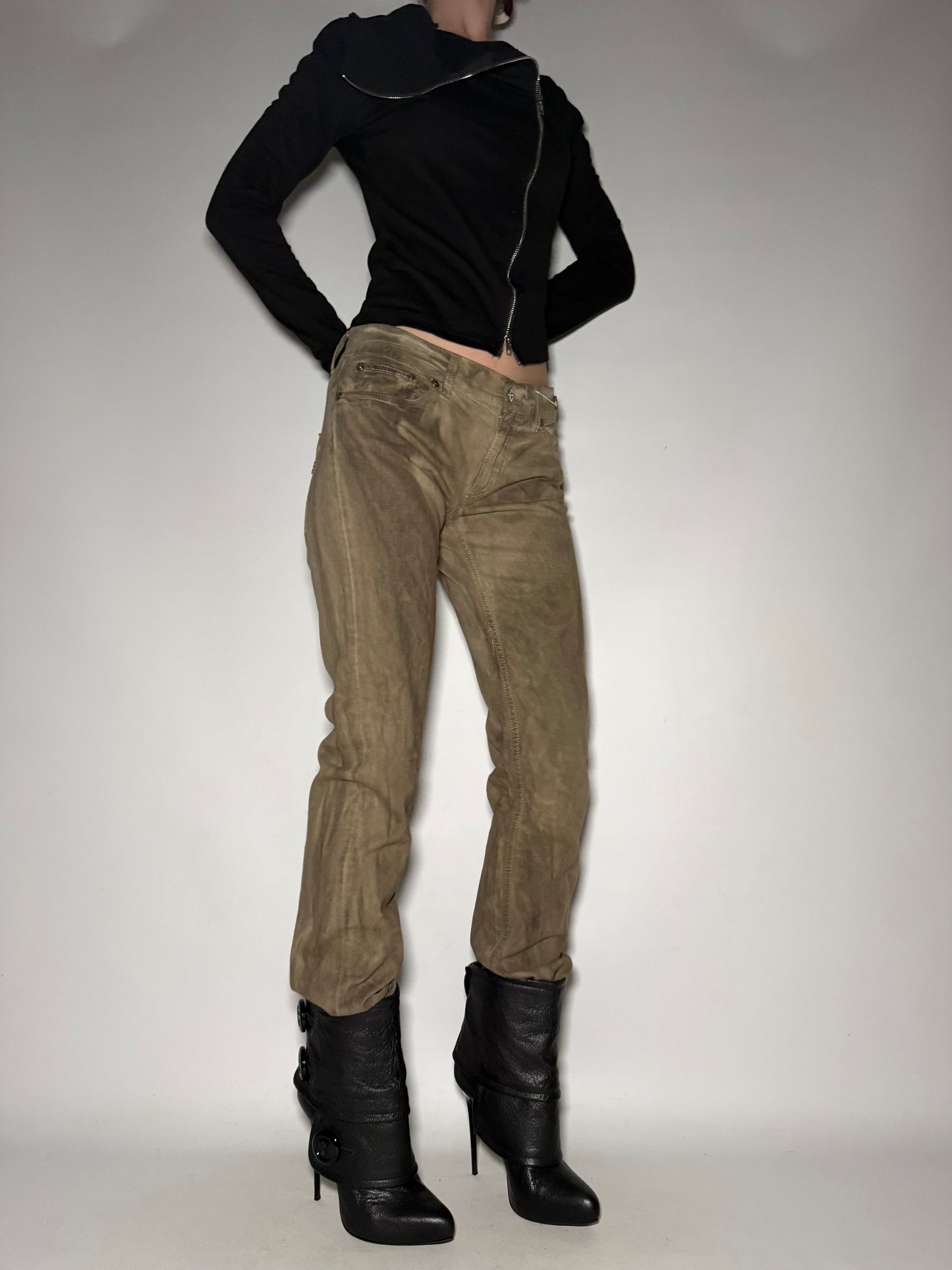 Vintage Italian Dondup Washed Straight Pants Twinkling Global