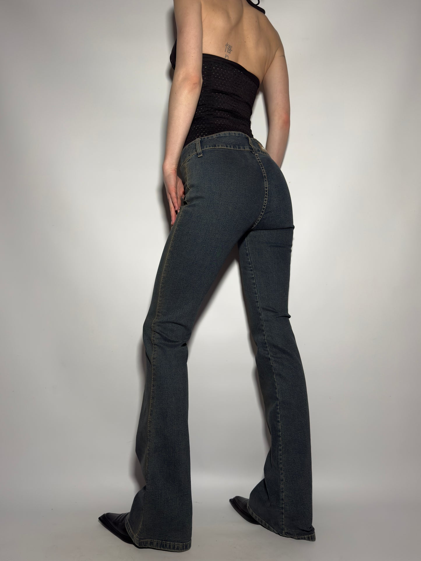 Vintage Brownish Flared Jeans - TWINKLING GLOBAL