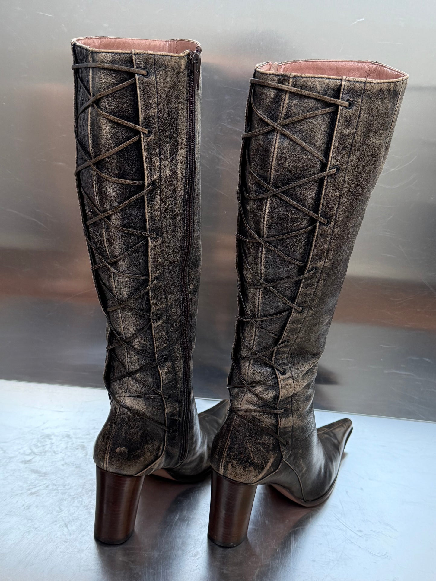Vintage Leather Boots Kallisté Twinkling Global