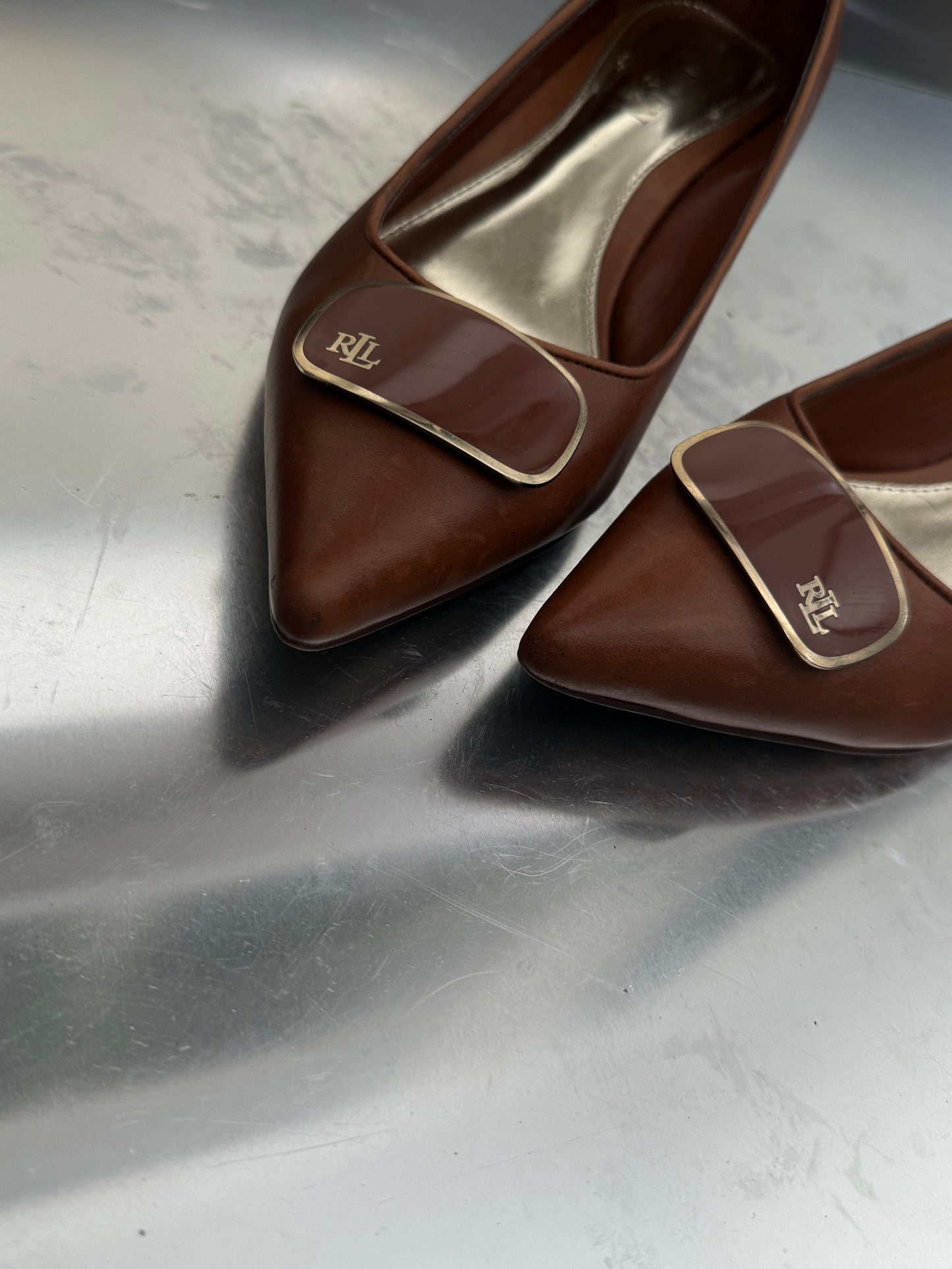 Vintage Ralph Lauren Leather Pumps – Size 38 Twinkling
