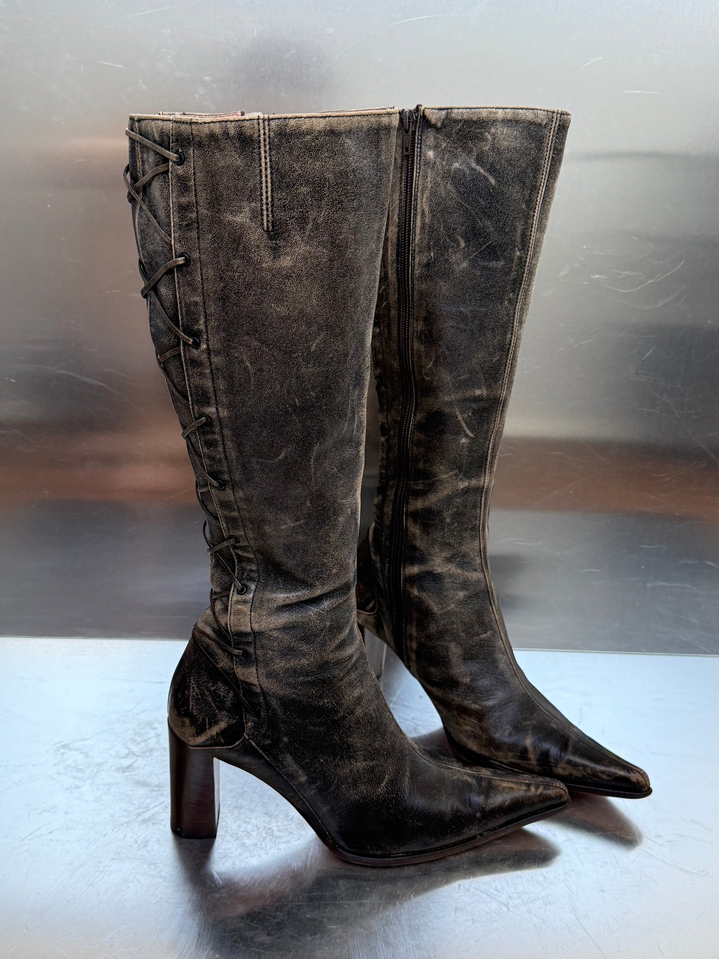 Vintage Leather Boots Kallisté Twinkling Global