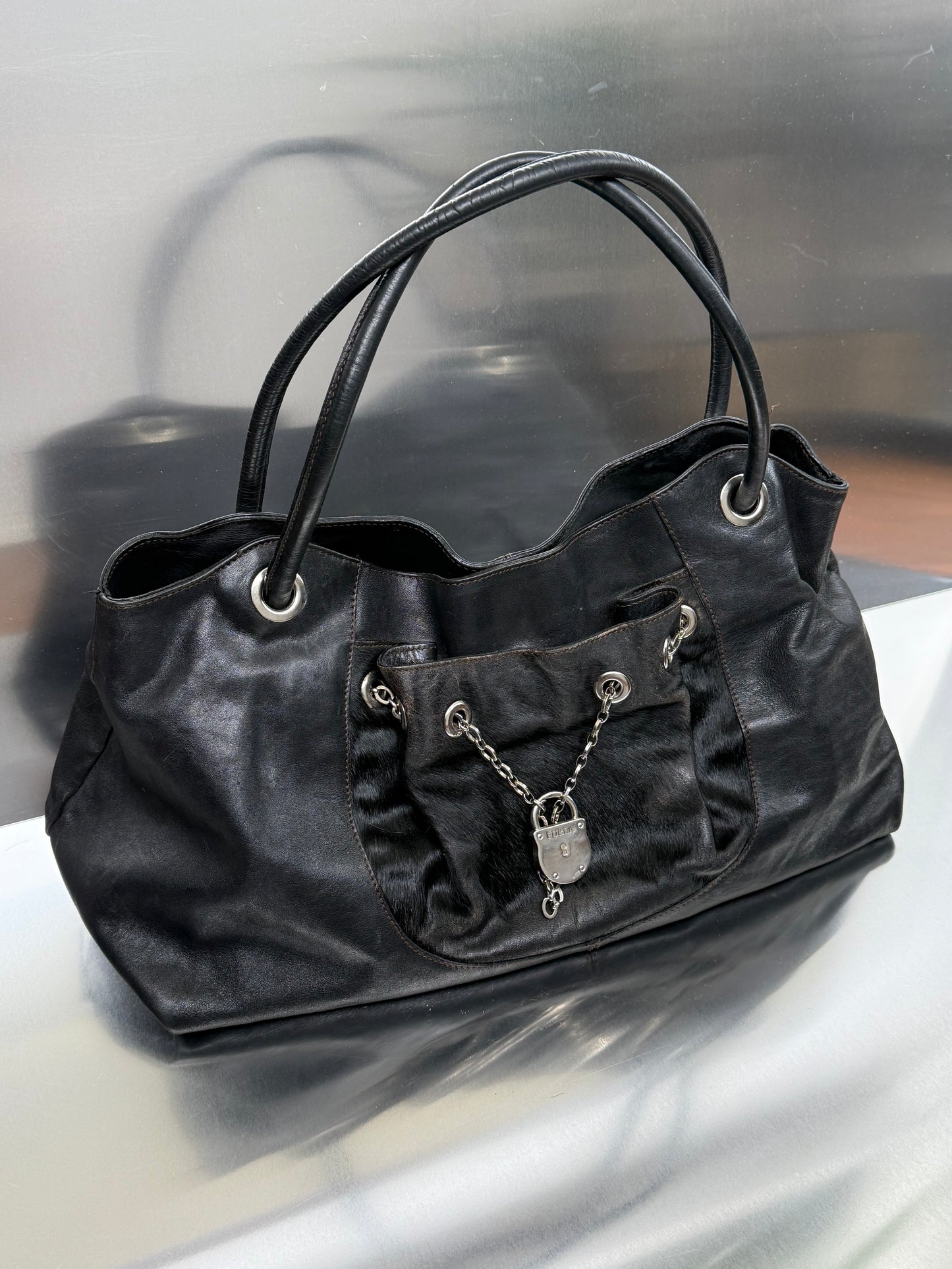 Vintage Bag With Fur Furla - TWINKLING GLOBAL