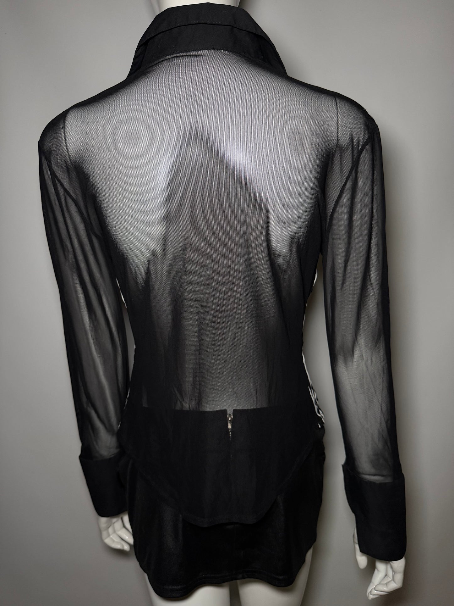 Vintage Fitted Sheer Blouse Twinkling Global