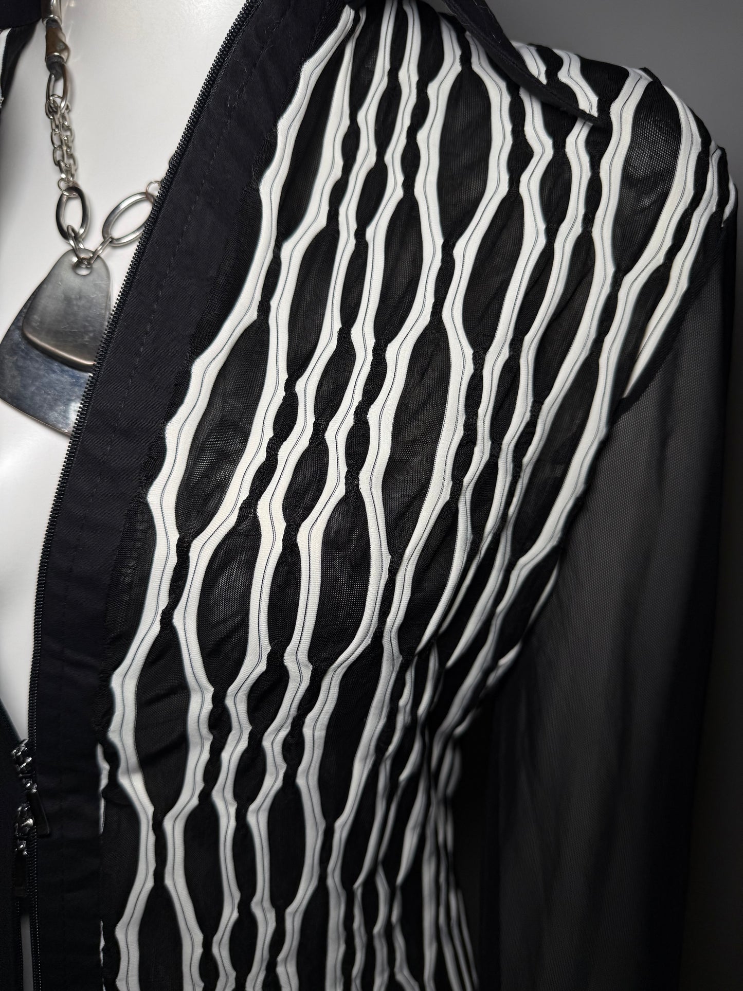 Vintage Fitted Sheer Blouse Twinkling Global