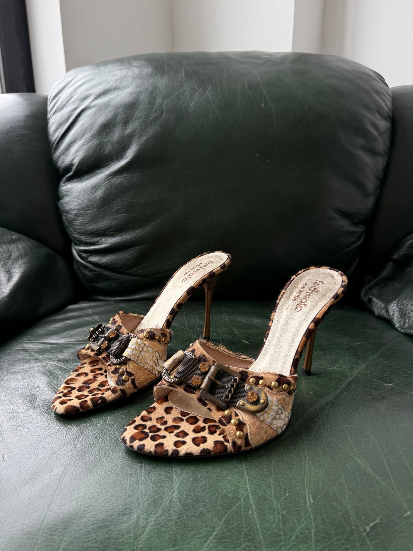 Vintage Leopard Print Mules Faith by El Dantes – Twinkling Global