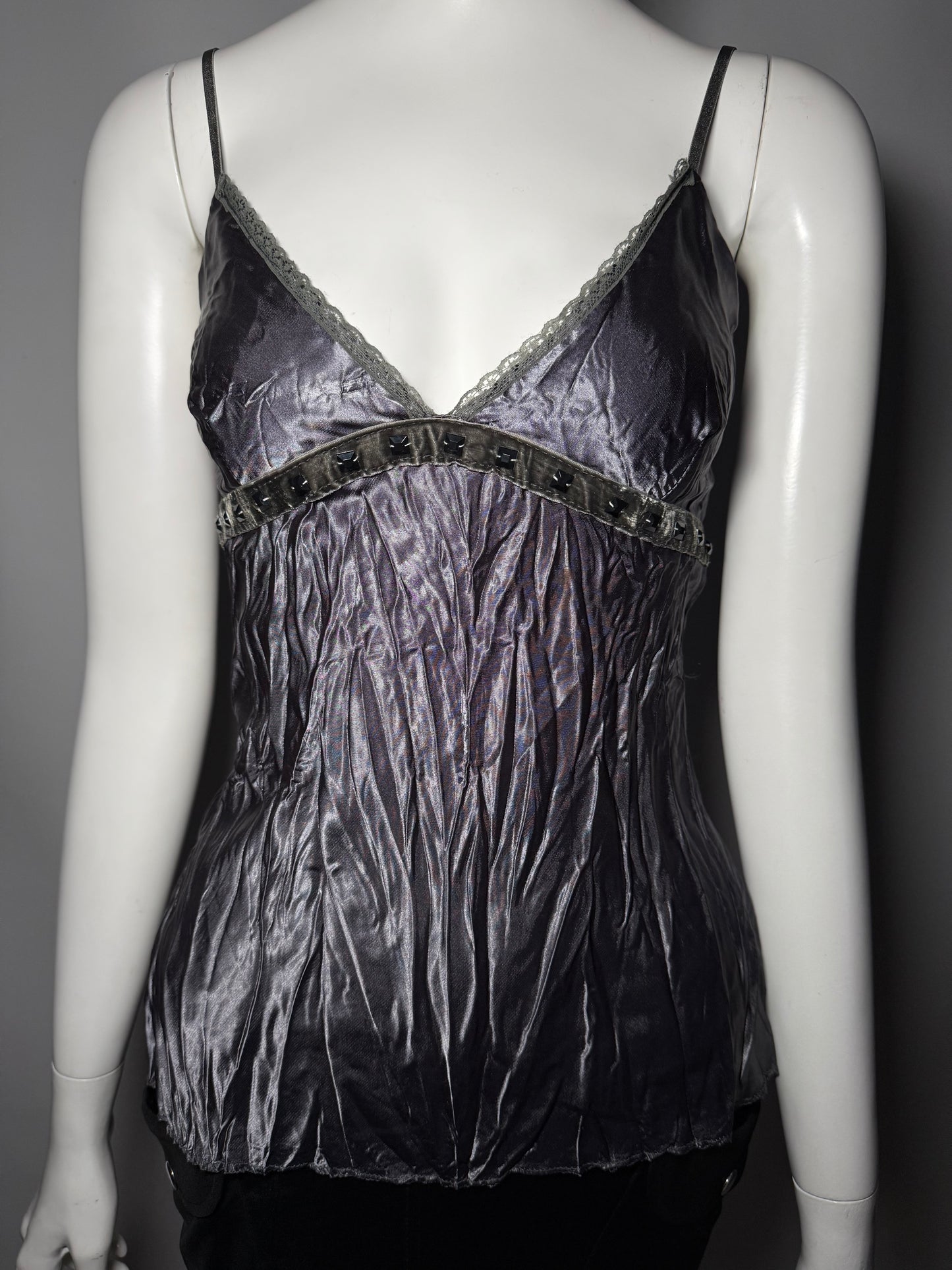 Shiny Crinkled Camisole Top TWINKLING