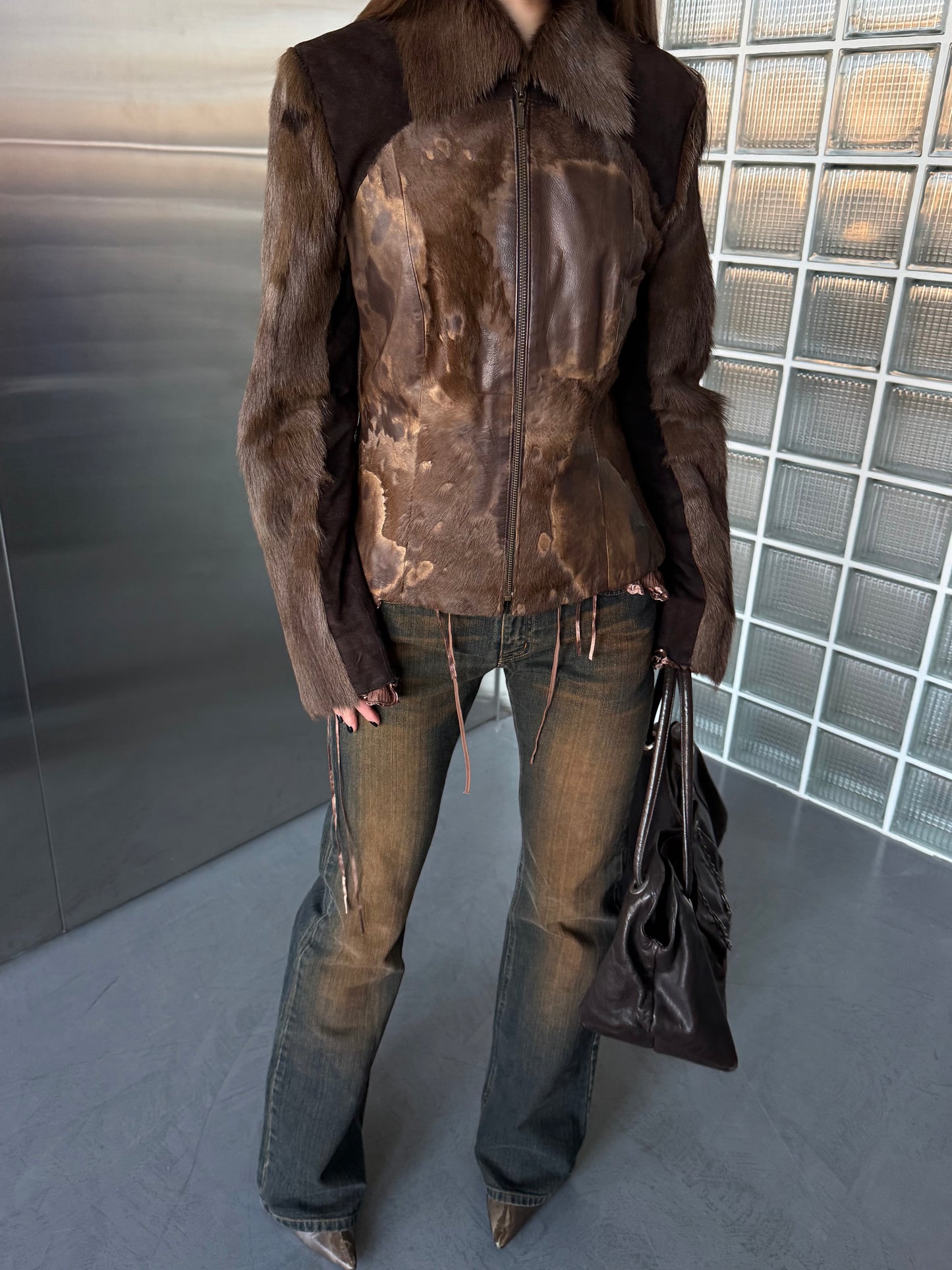 Vintage pony fur & leather jacket Twinkling Global