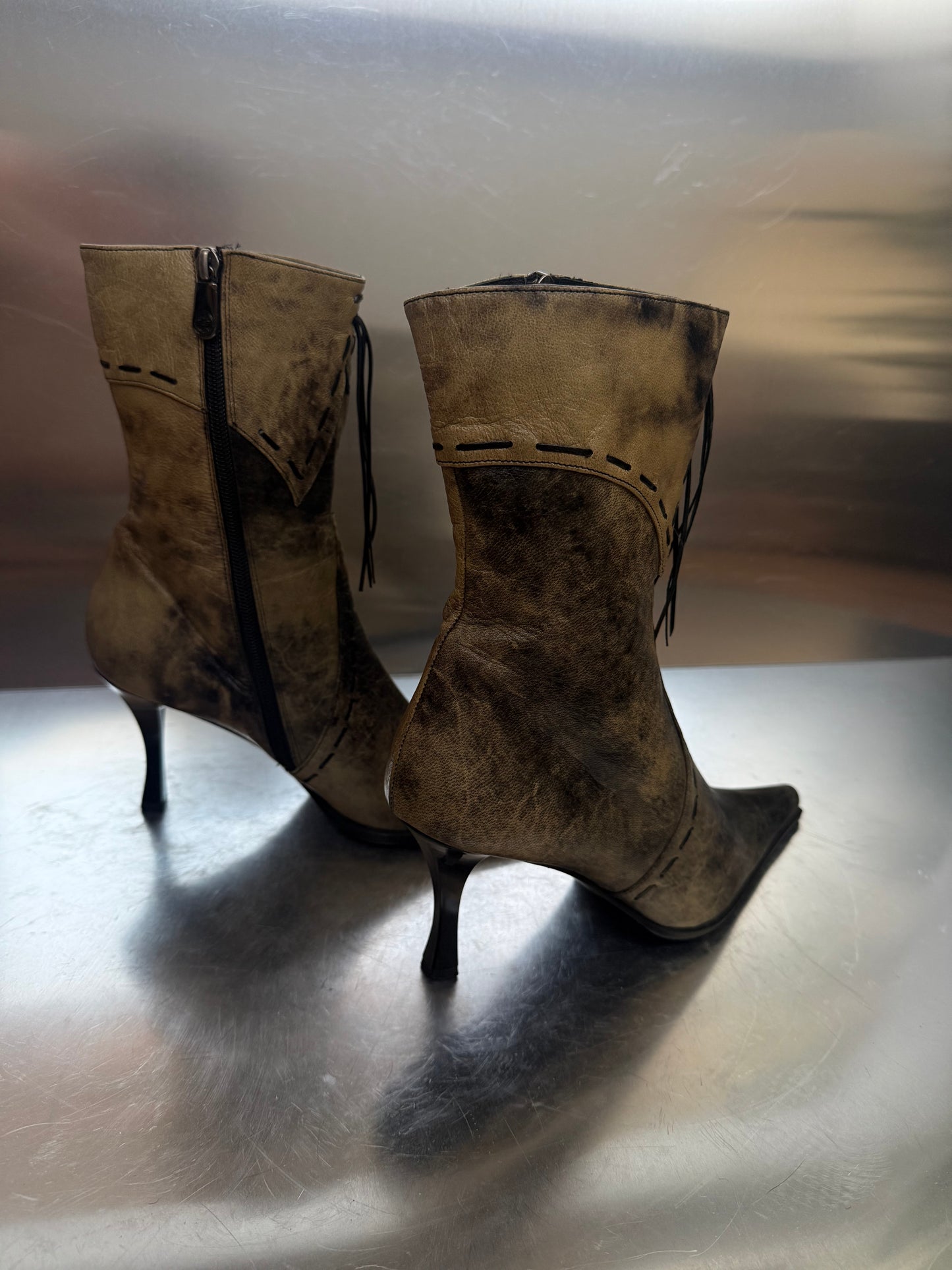 Vintage Leather Boots Giovanni Giusti Twinkling Global
