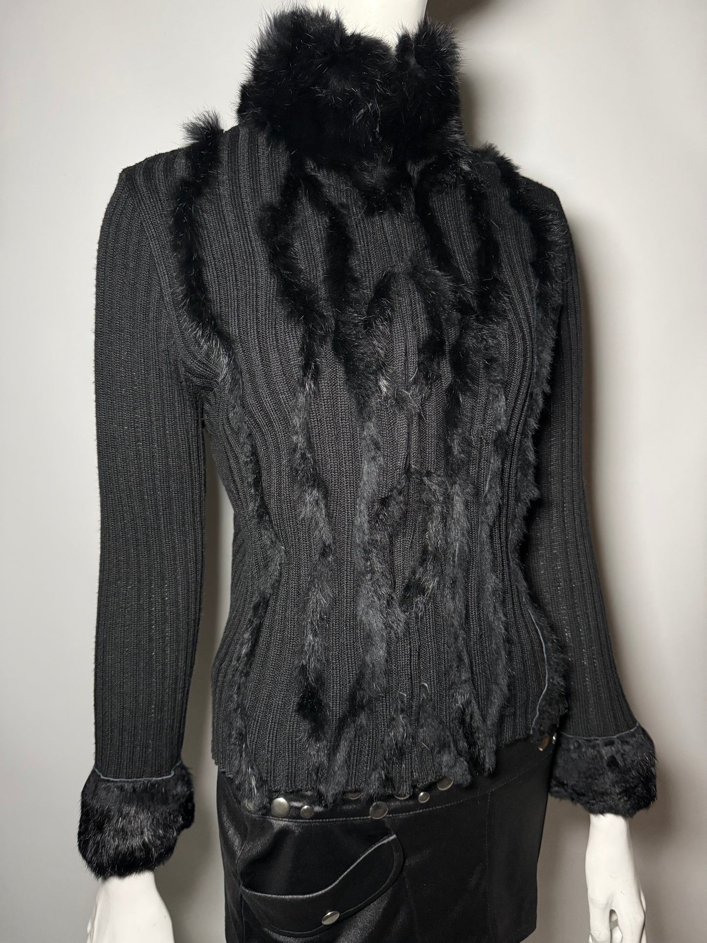 Vintage jacket with genuine fur trim Twinkling Global
