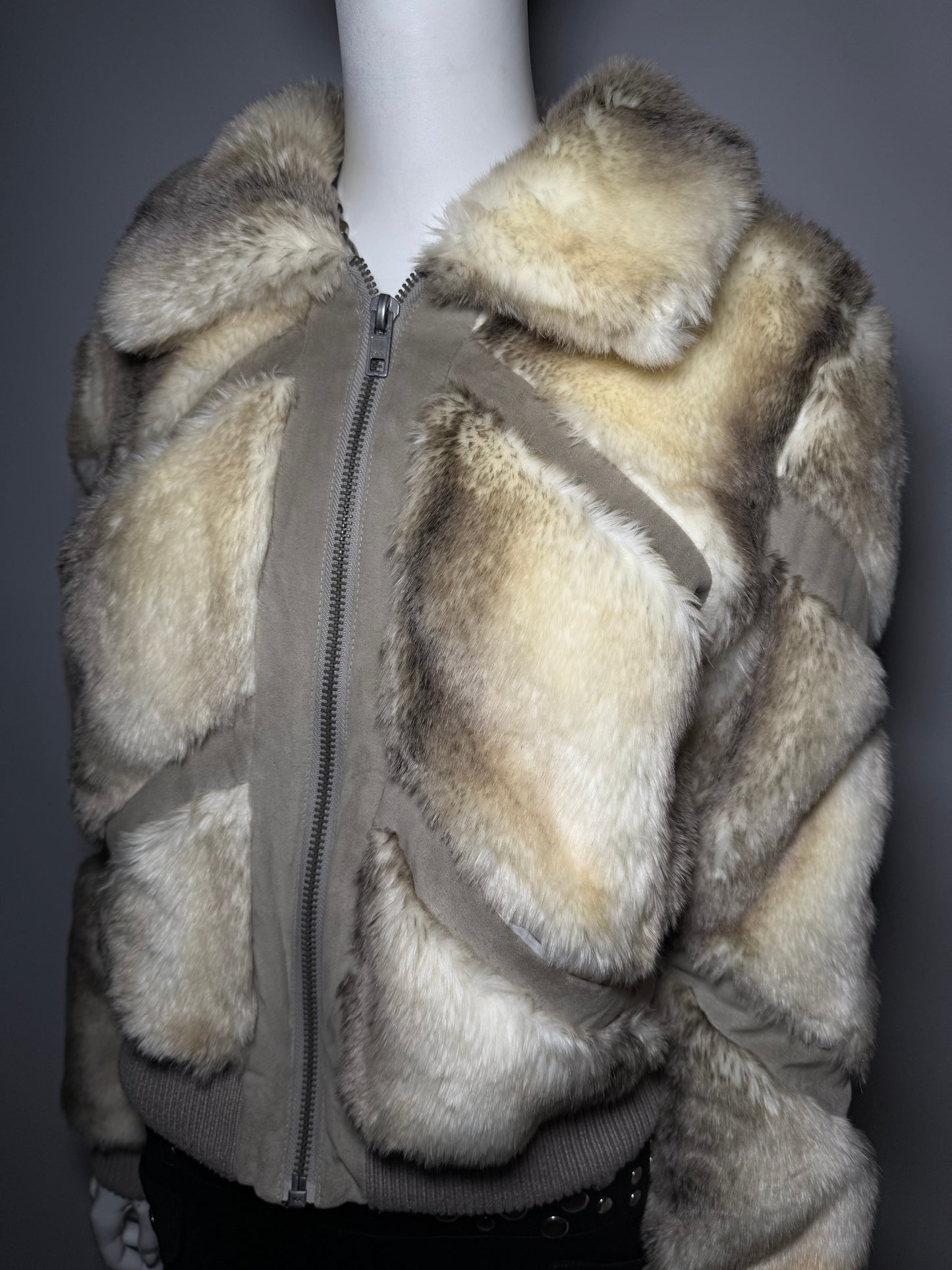 Vintage faux fur bomber jacket Twinkling Global