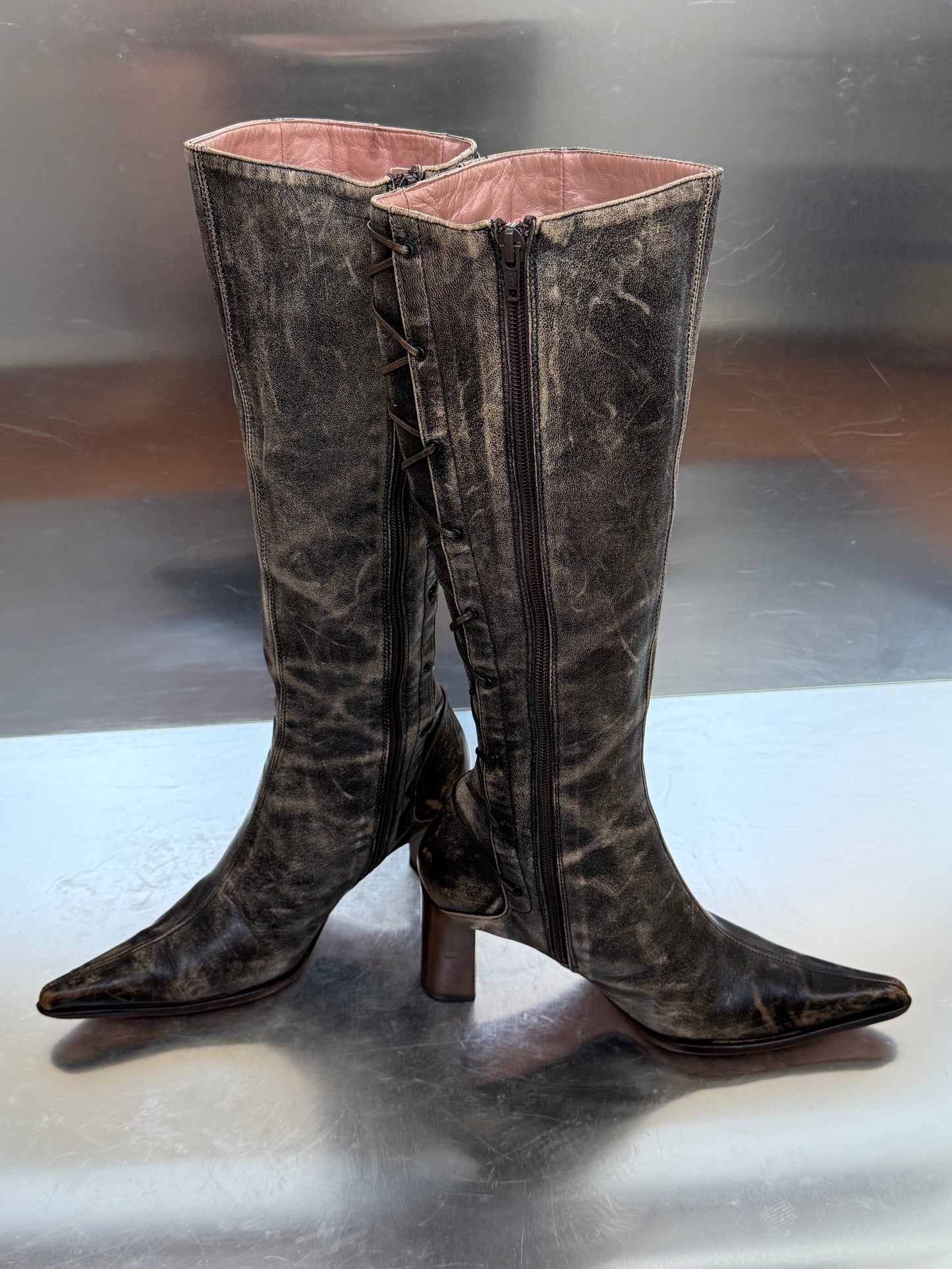 Vintage Leather Boots Kallisté Twinkling Global