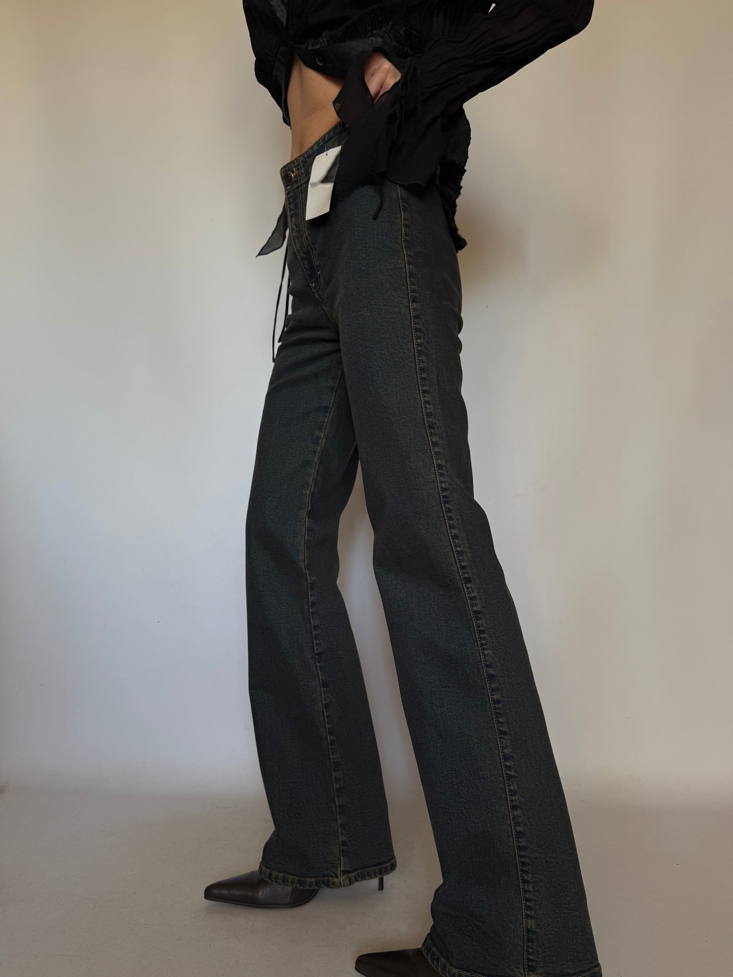 Vintage Rust-Tone Stretch Jeans Twinkling Global