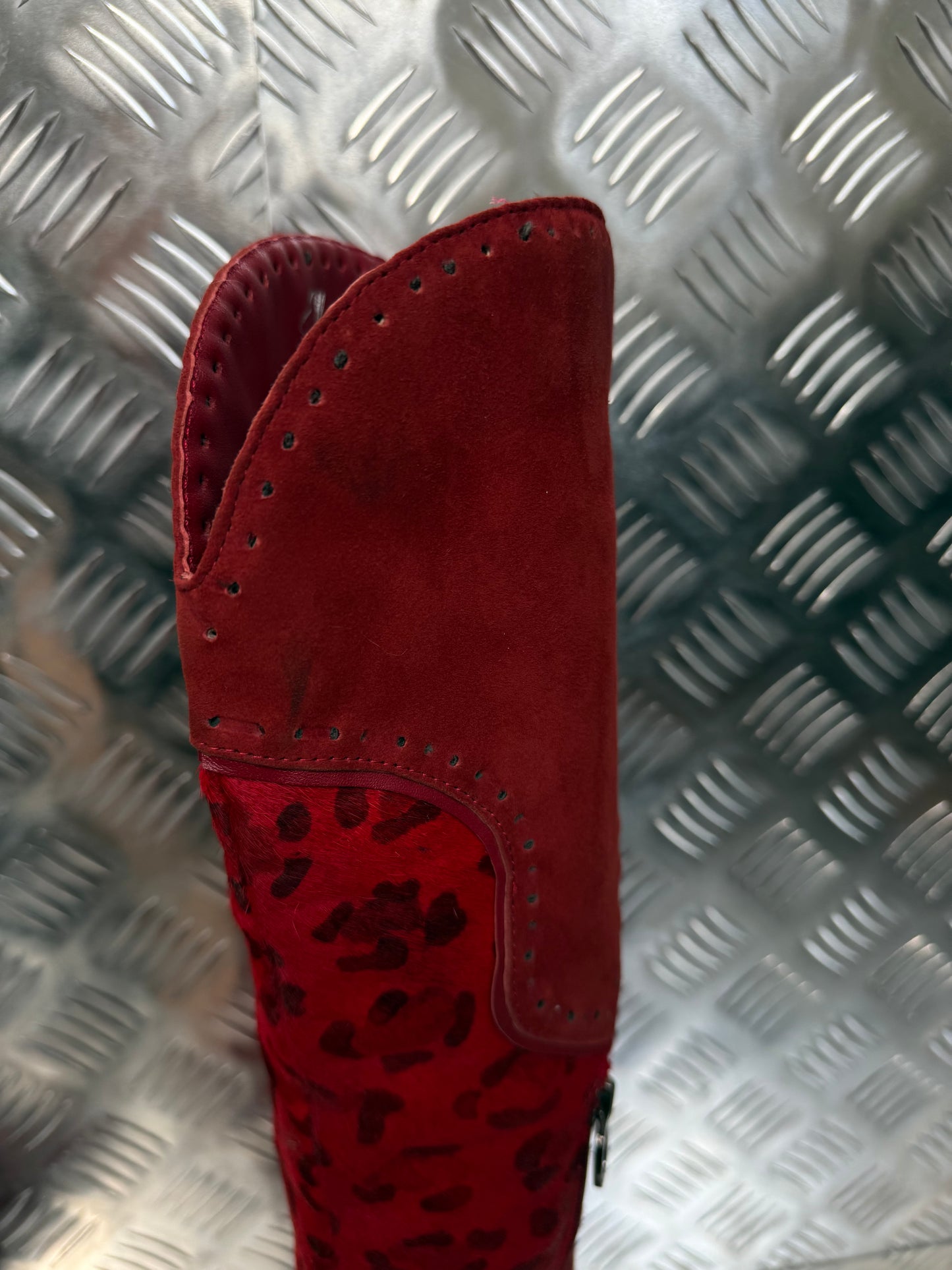 Vintage leather boot with pony hair TWINKLING GLOBAL