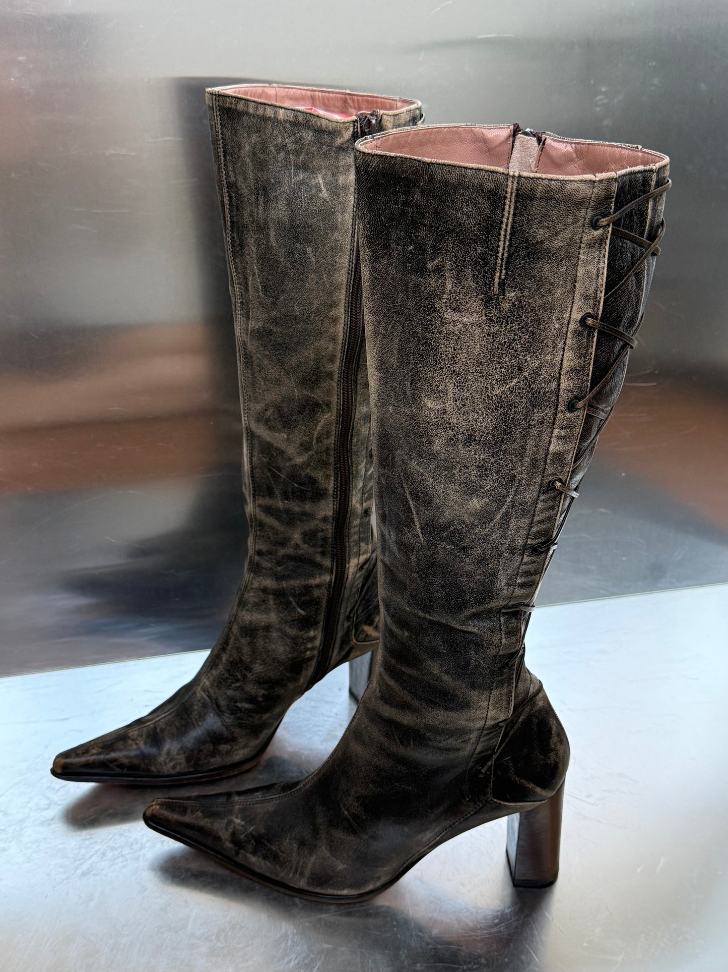 Vintage Leather Boots Kallisté Twinkling Global