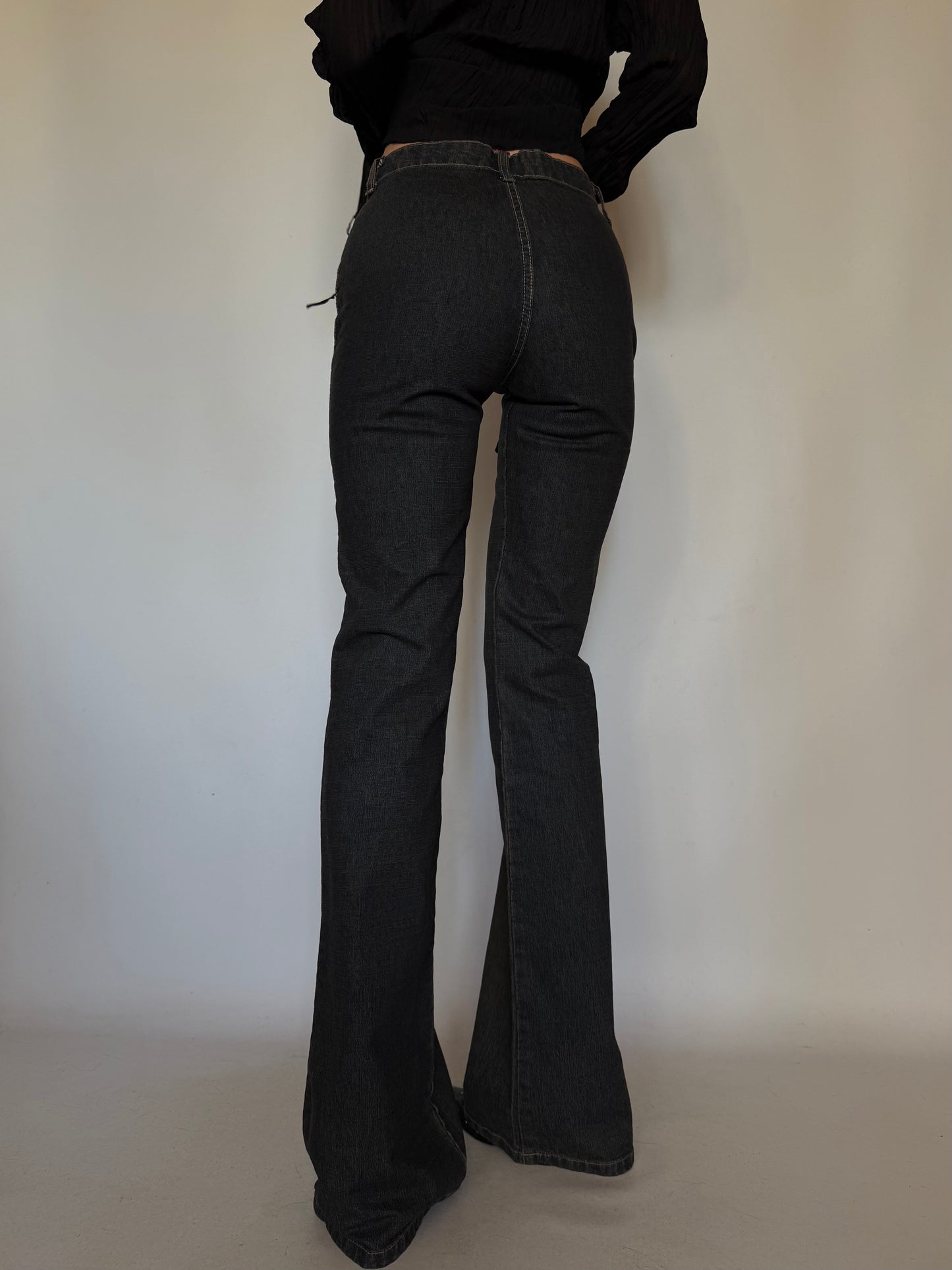 Vintage Rust-Tone Flared Jeans Twinkling Global