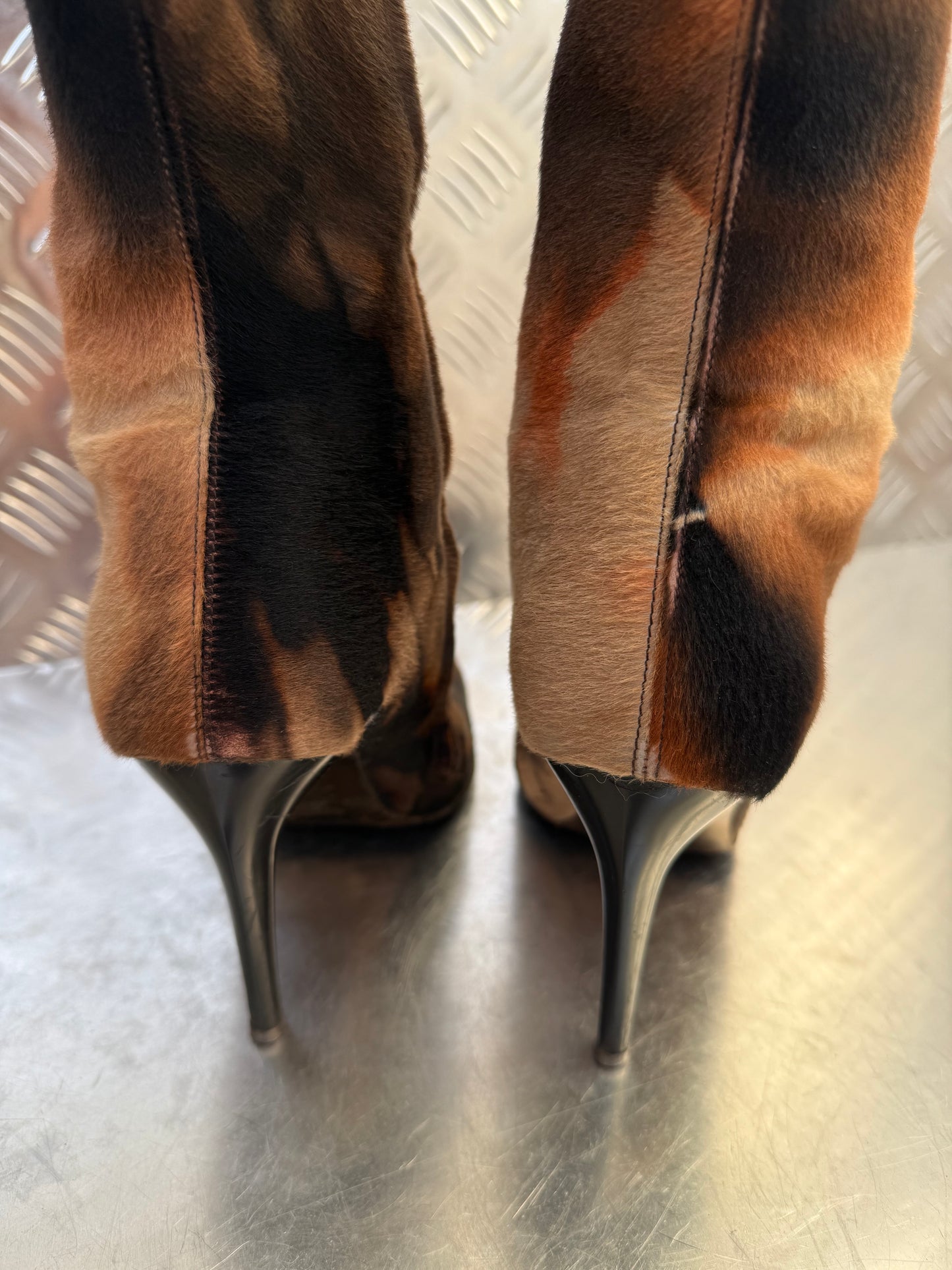 Vintage Italian pony-hair leather boots Twinkling Global
