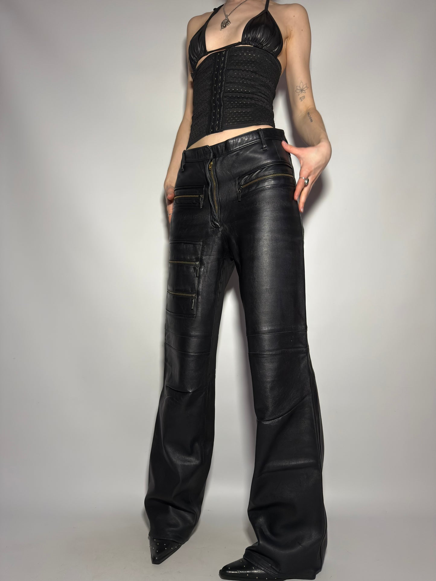 Vintage leather pants Roccobarocco  - TWINKLING GLOBAL