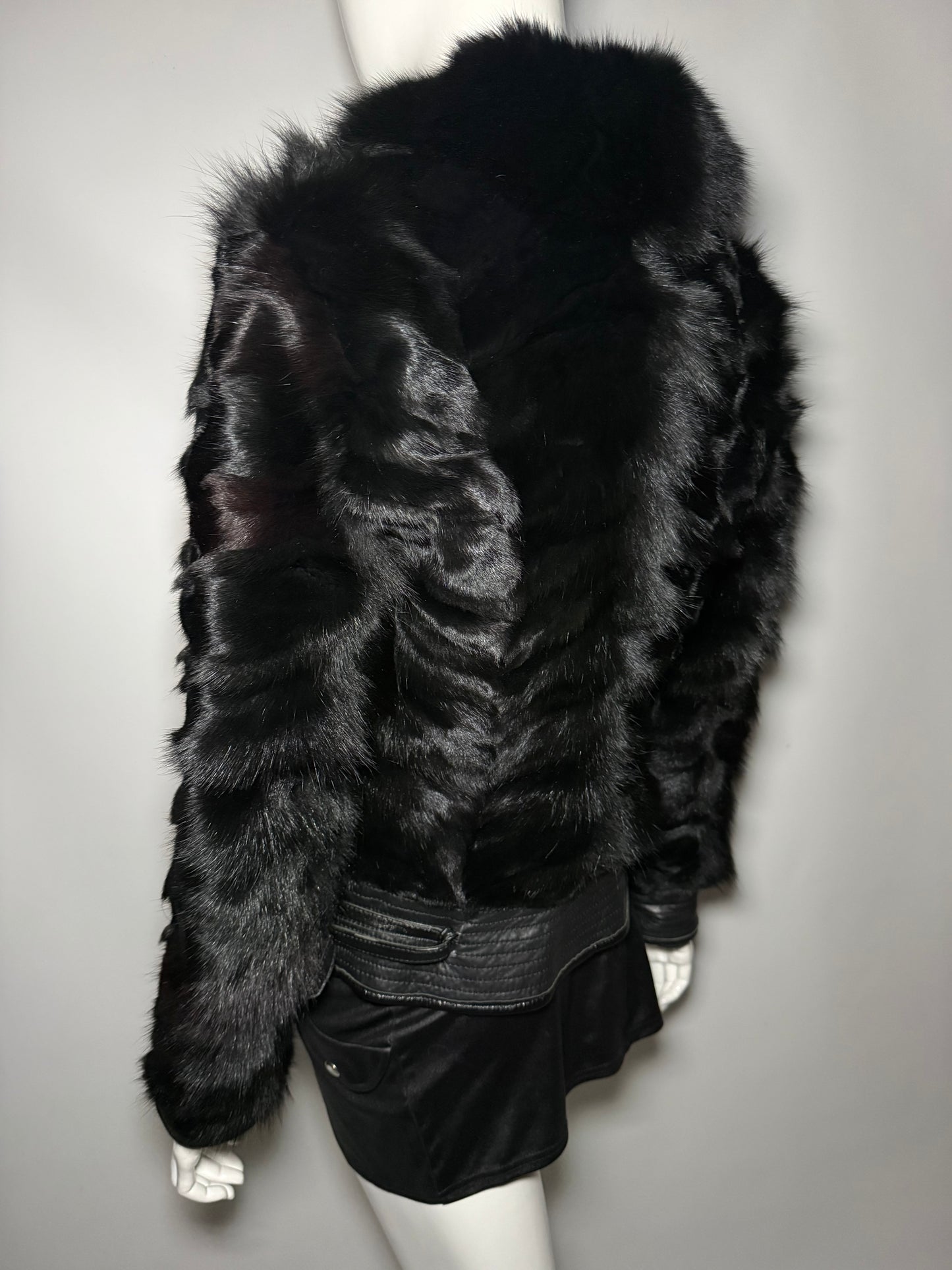 Vintage leather jacket with real fur – TWINKLING GLOBAL