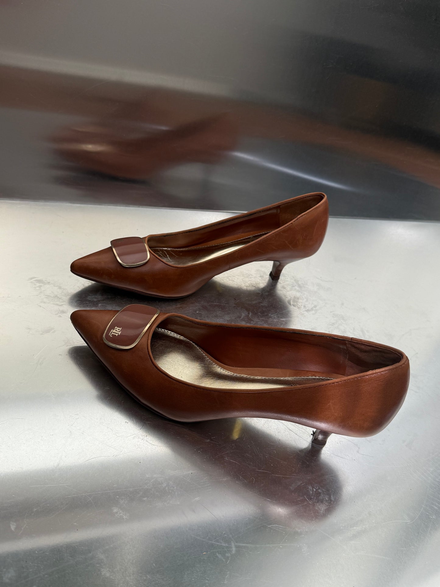 Vintage Ralph Lauren Leather Pumps – Size 38 Twinkling