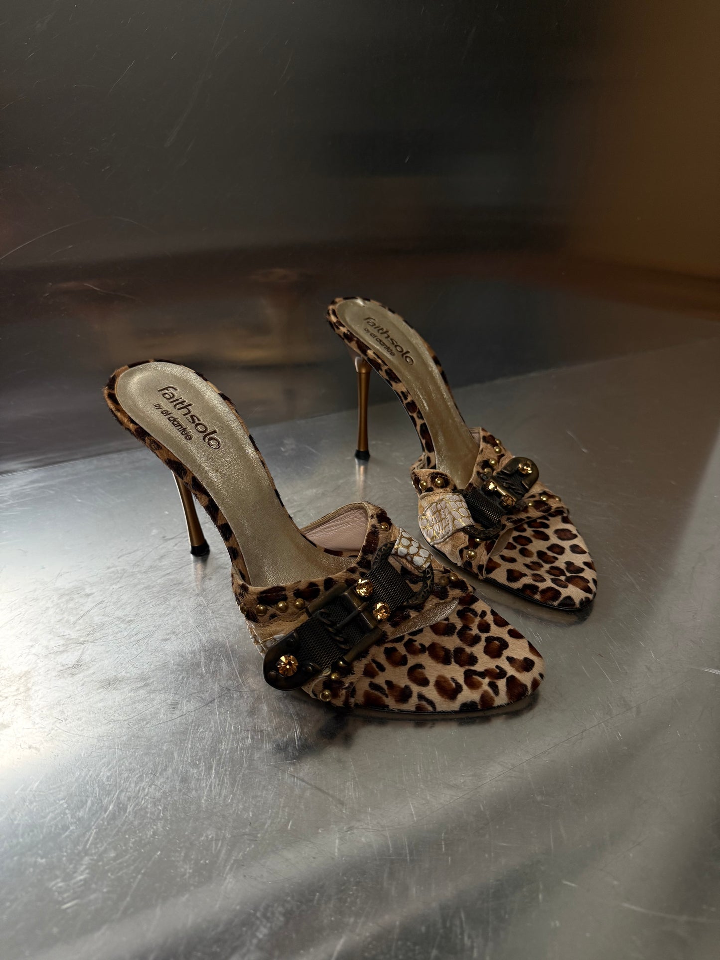 Vintage Leopard Print Mules Faith by El Dantes – Twinkling Global