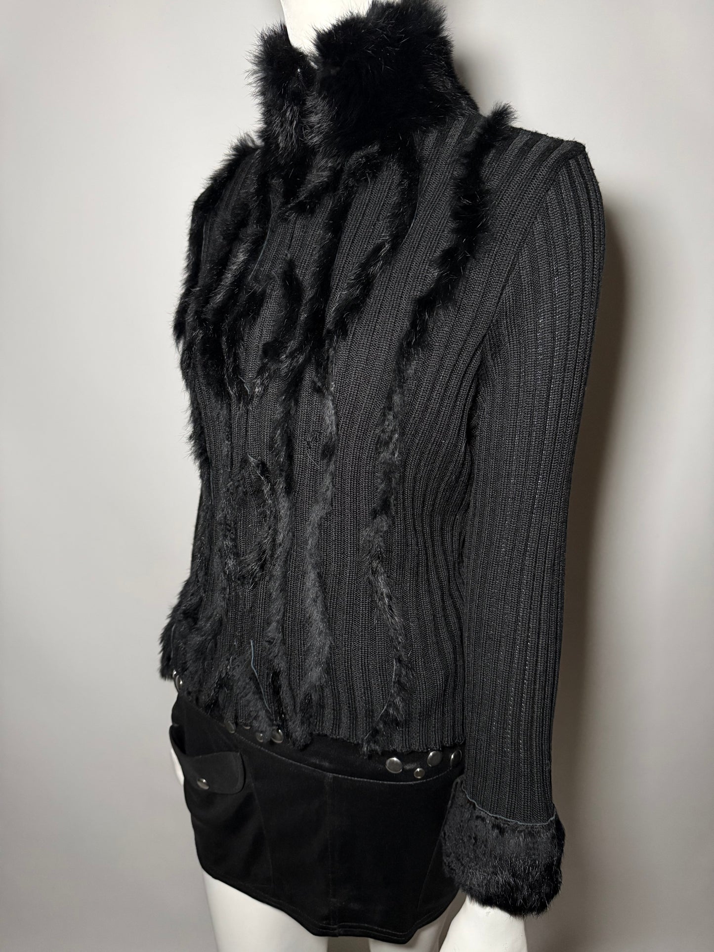 Vintage jacket with genuine fur trim Twinkling Global