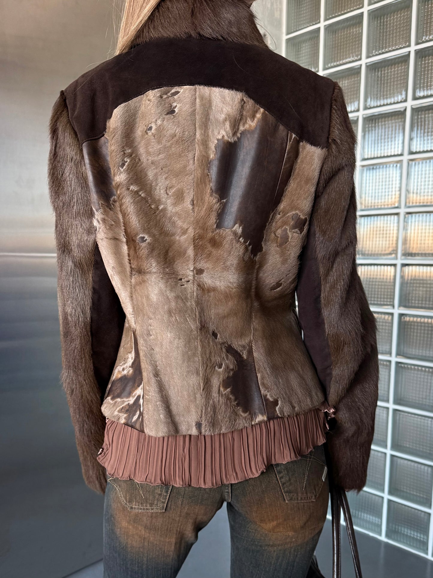 Vintage pony fur & leather jacket Twinkling Global